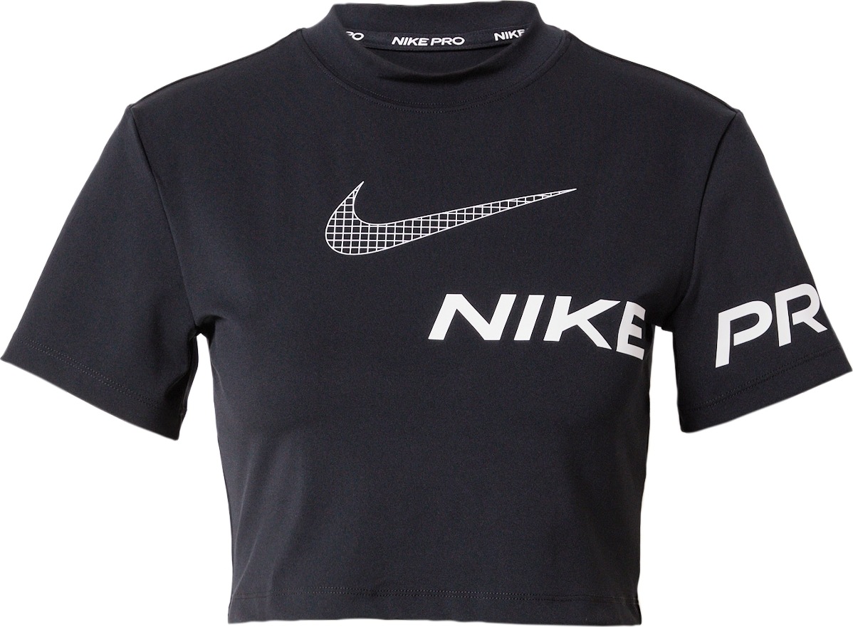 NIKE Funkční tričko černá / bílá