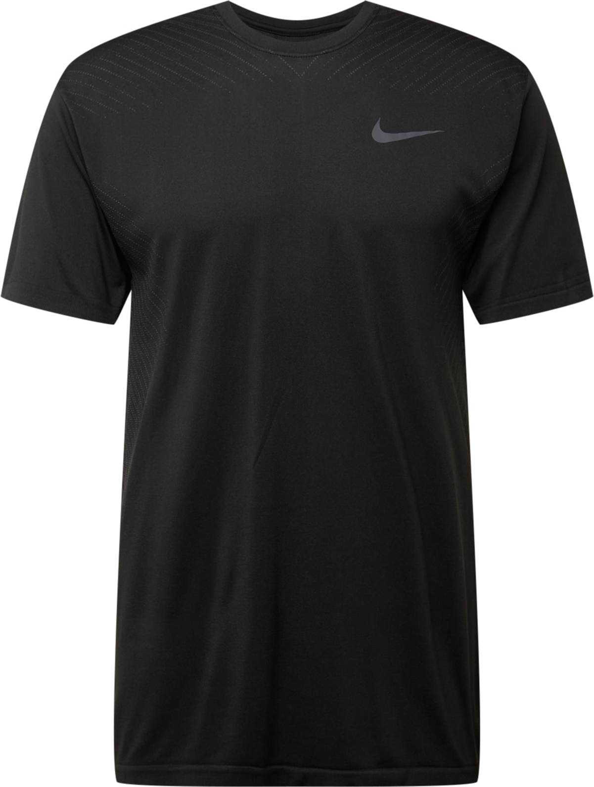 NIKE Funkční tričko tmavě šedá / černá