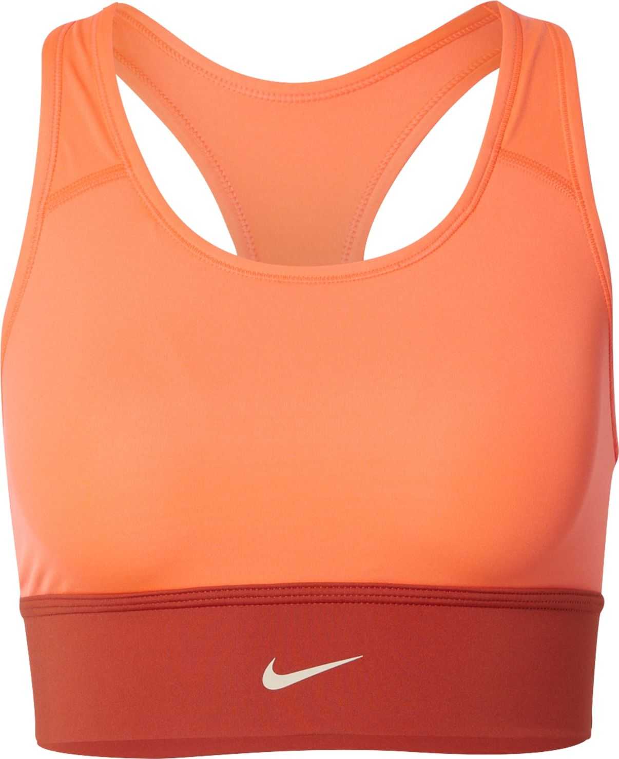 NIKE Sportovní podprsenka oranžová / červená / bílá