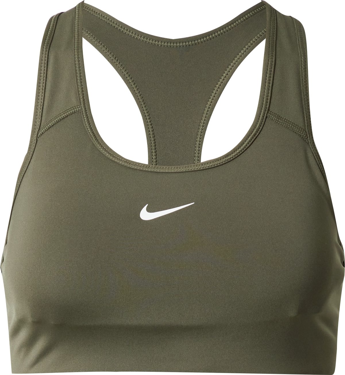 NIKE Sportovní podprsenka olivová / bílá