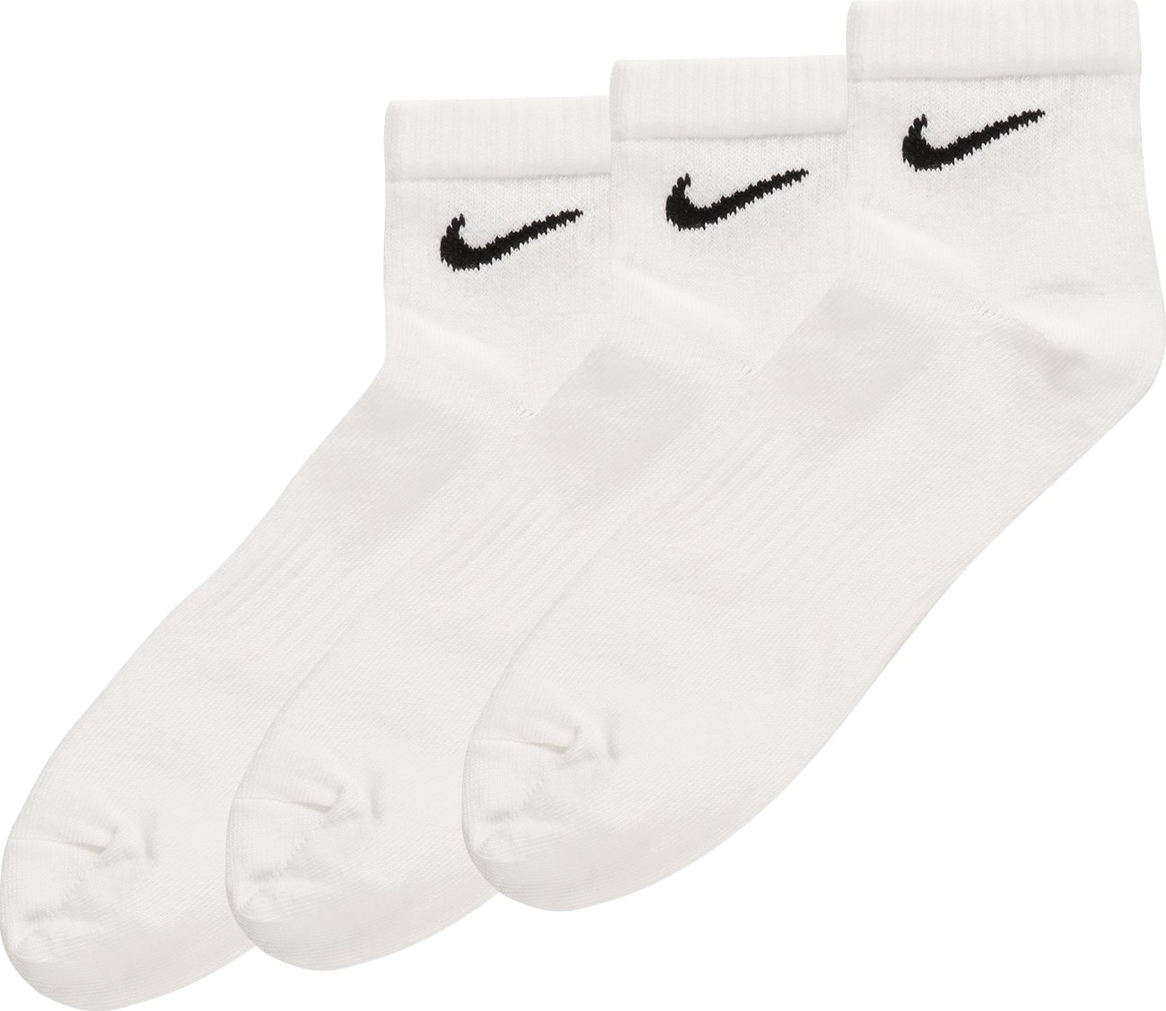 NIKE Sportovní ponožky černá / bílá