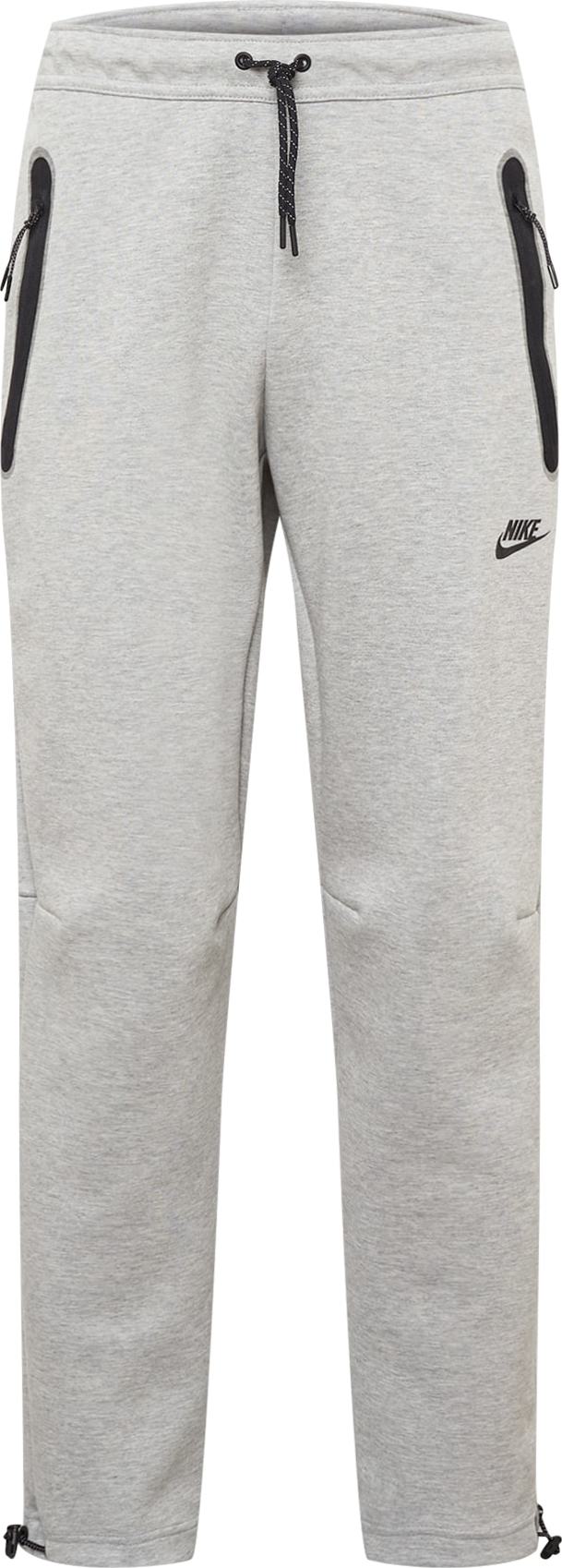 Nike Sportswear Kalhoty světle šedá / černá