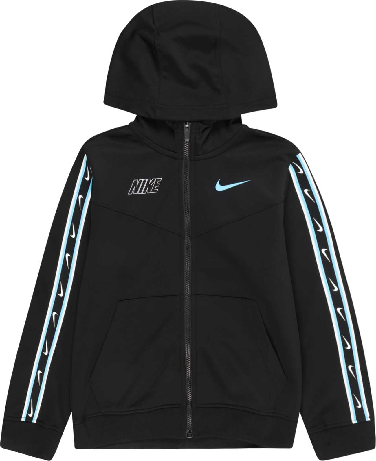 Nike Sportswear Mikina nebeská modř / černá / bílá