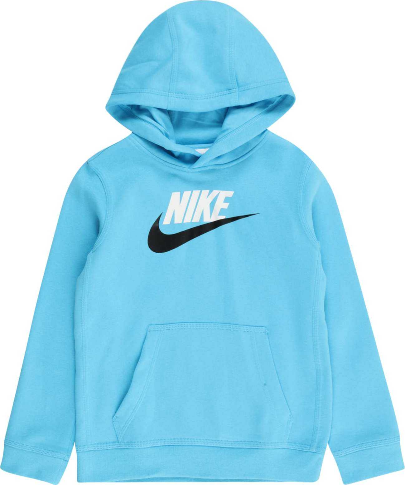 Nike Sportswear Mikina světlemodrá / černá / bílá