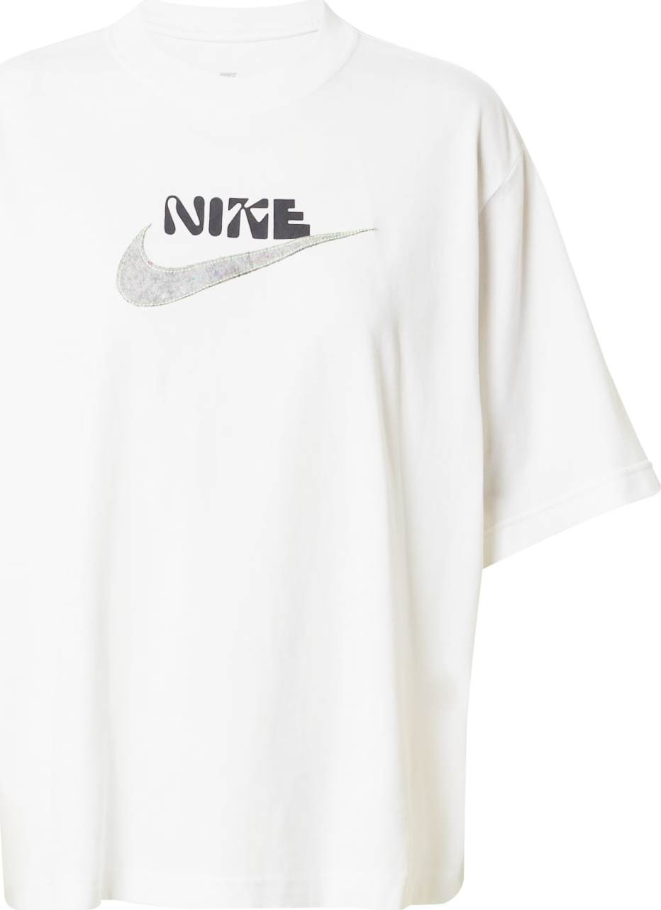 Nike Sportswear Tričko šedý melír / černá / bílá