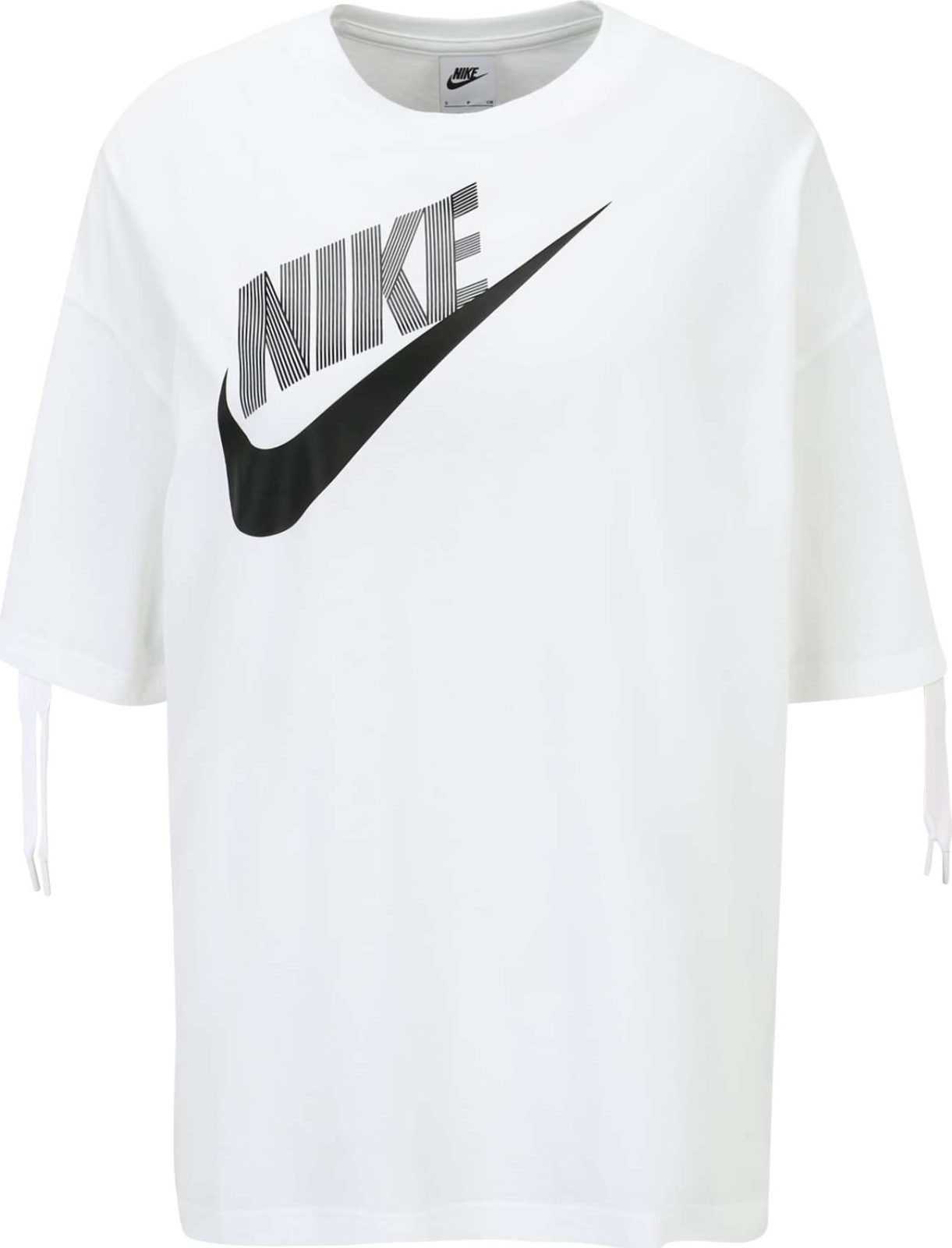 Nike Sportswear Tričko šedá / černá / bílá