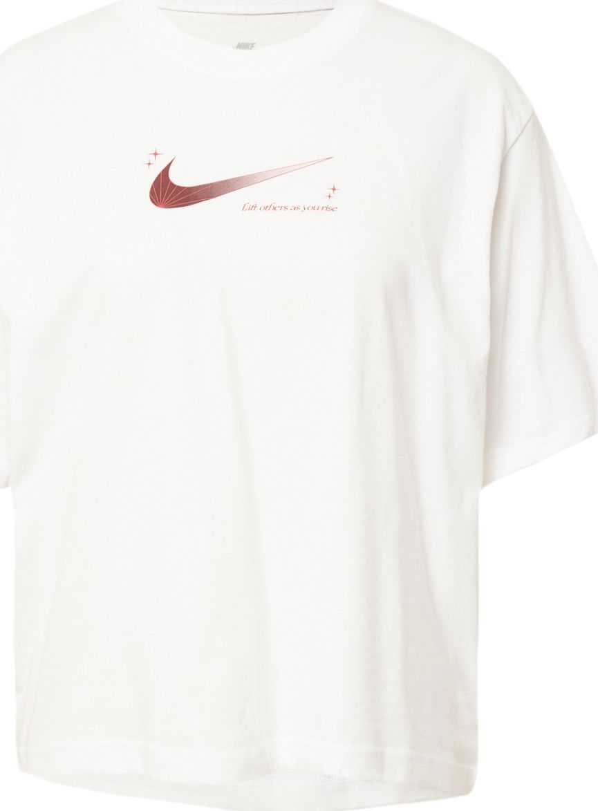 Nike Sportswear Tričko burgundská červeň / melounová / bílá