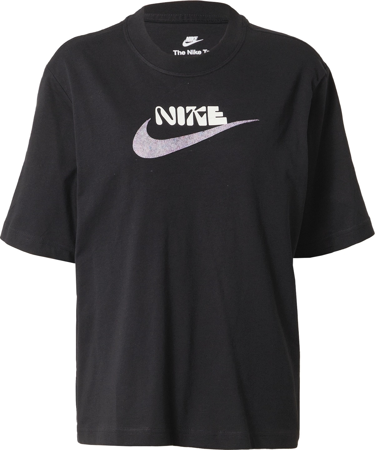 Nike Sportswear Tričko pastelová fialová / černá / bílá