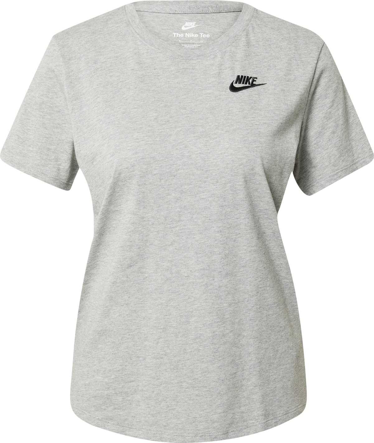 Nike Sportswear Tričko šedá / černá