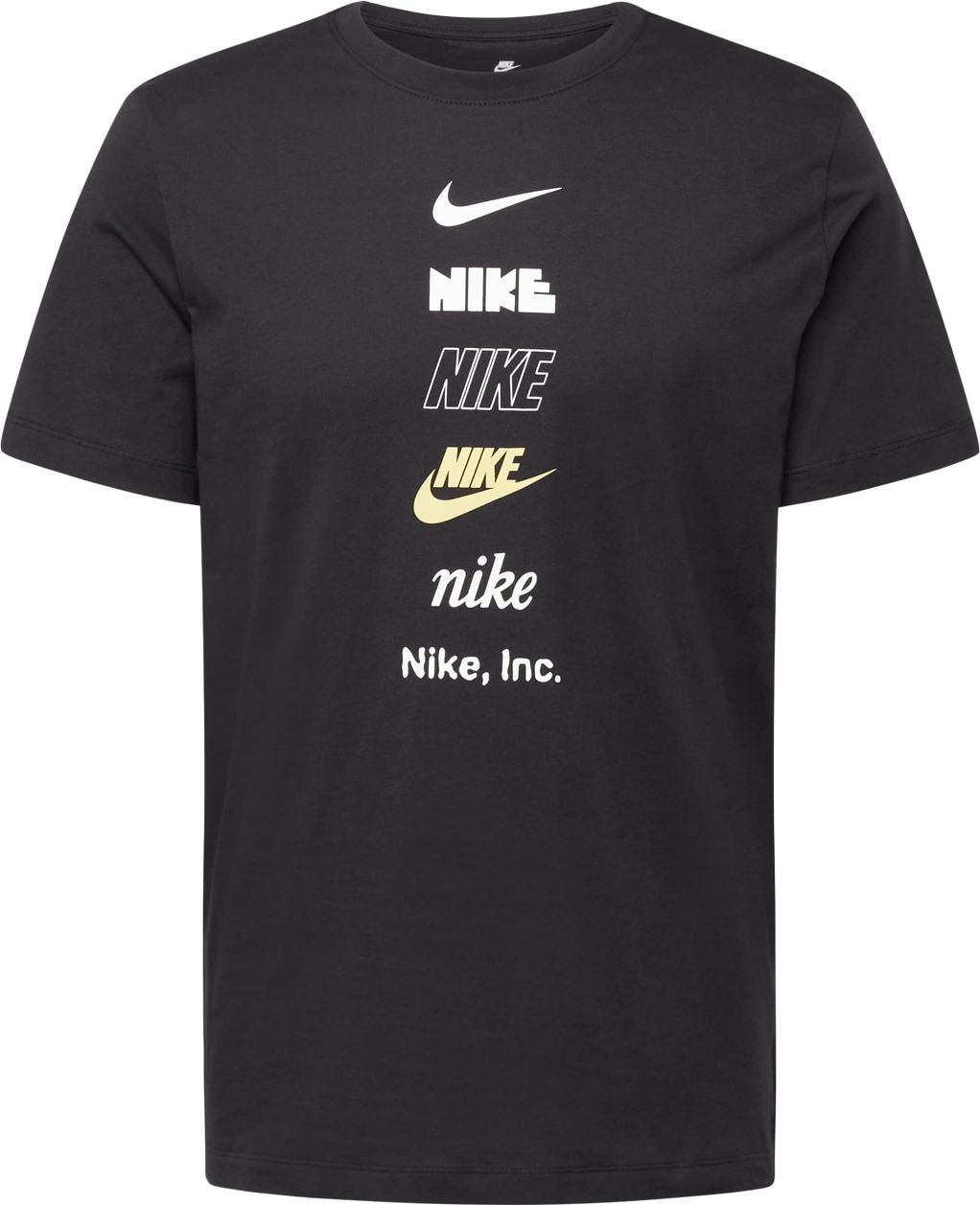 Nike Sportswear Tričko žlutá / černá / bílá