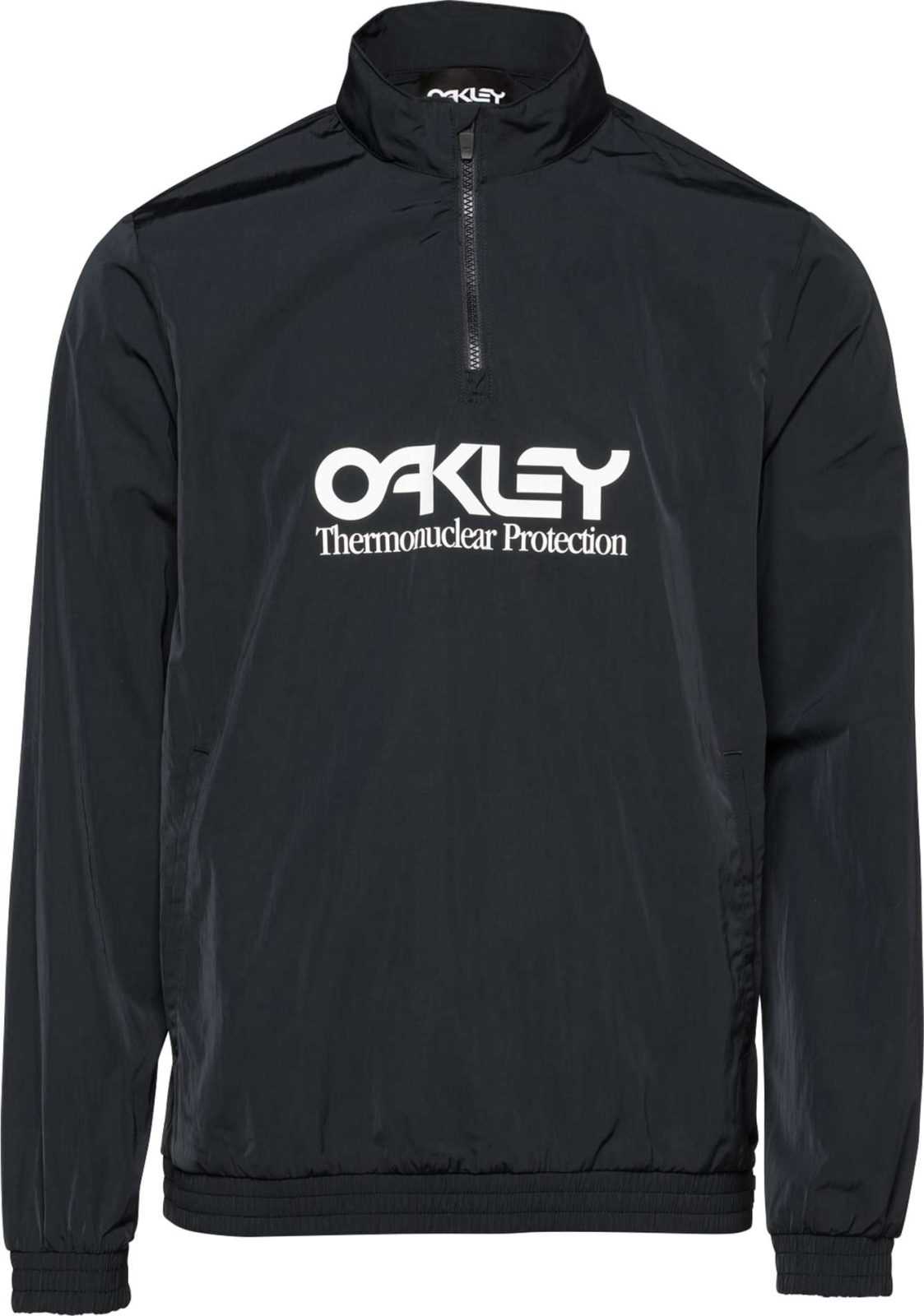 OAKLEY Outdoorová bunda černá / bílá