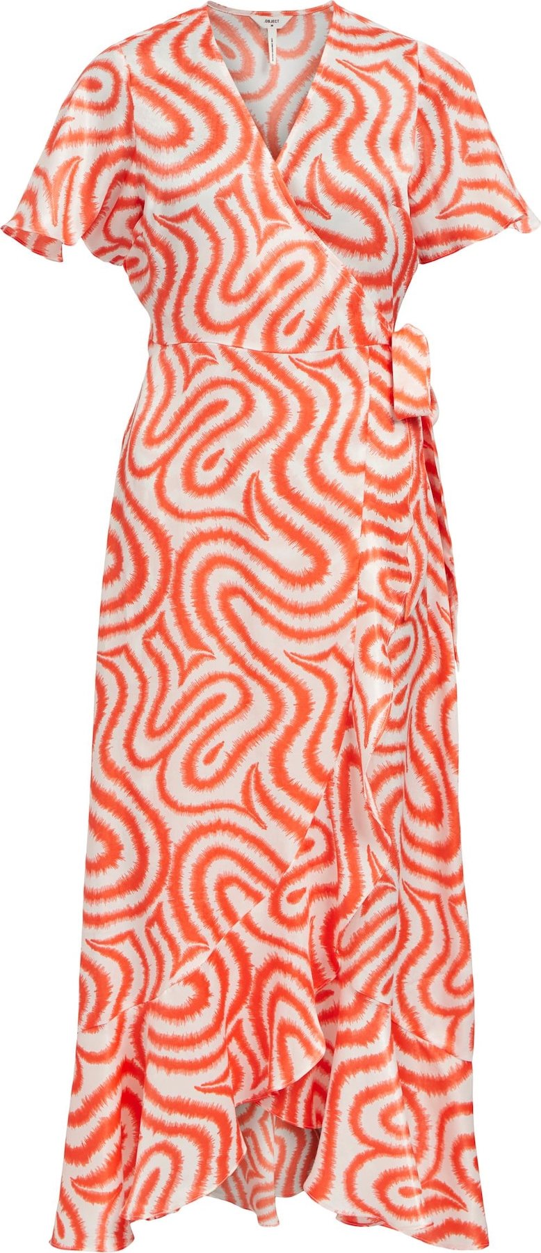 OBJECT Letní šaty 'Green Papaya' oranžová / červená / bílá