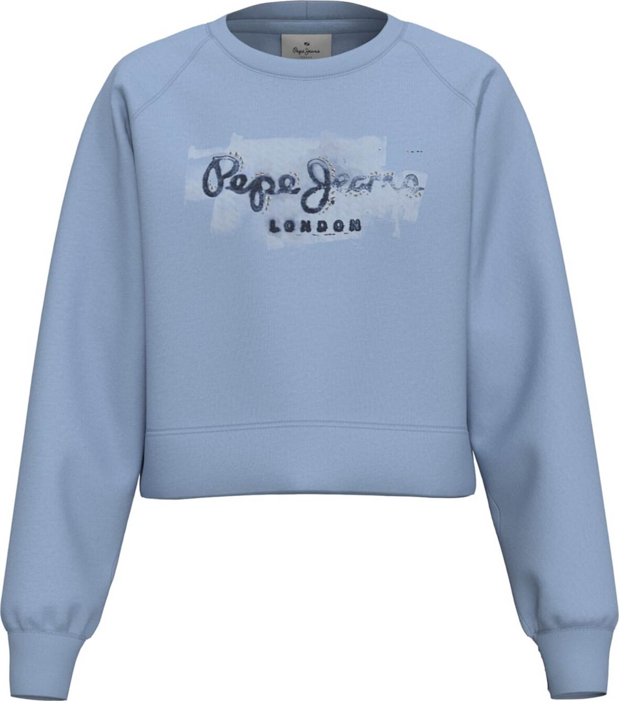 Pepe Jeans Mikina 'Goldie crew' světlemodrá / černá / bílá