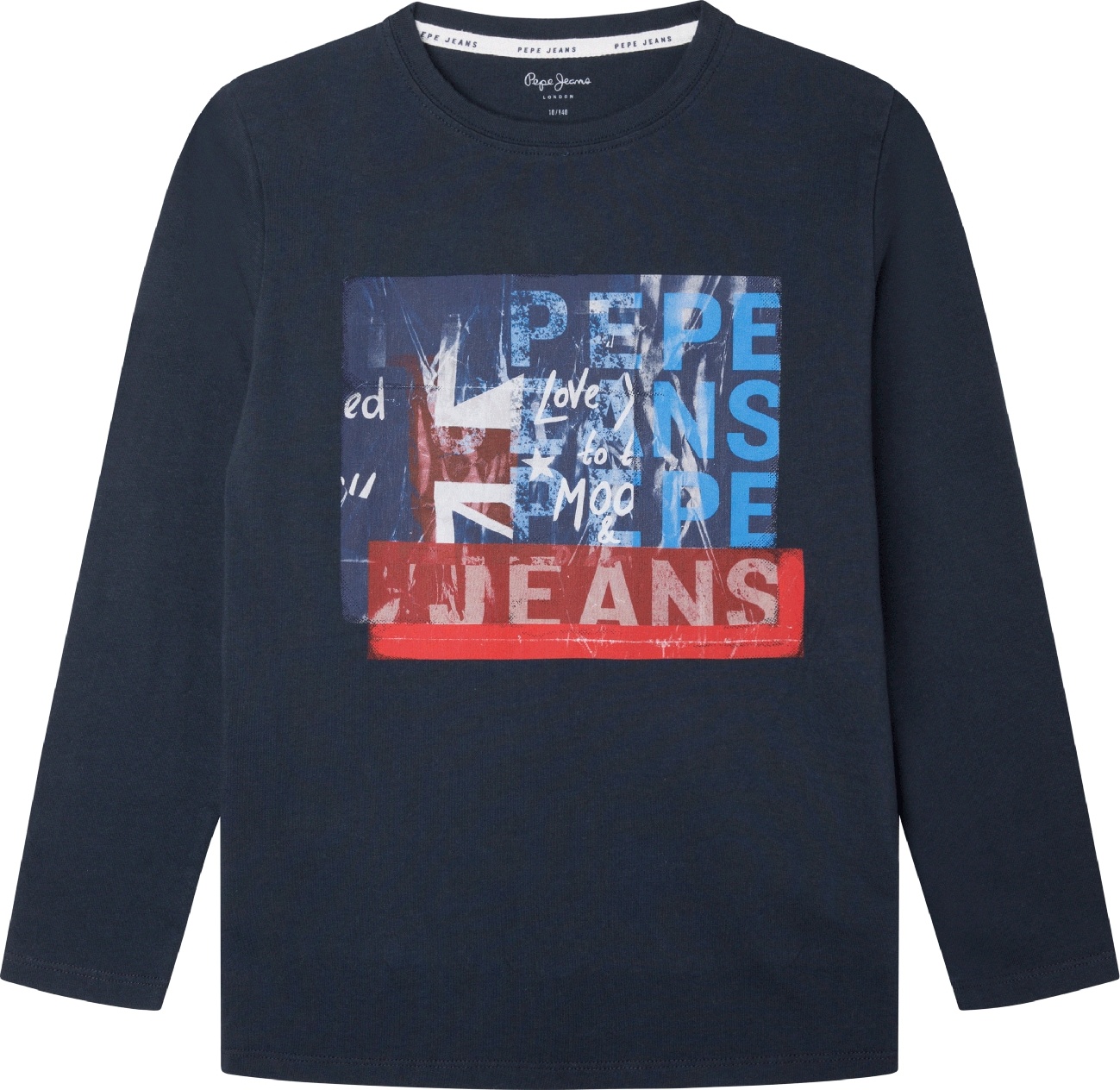 Pepe Jeans Tričko 'Claus' modrá / marine modrá / červená / offwhite