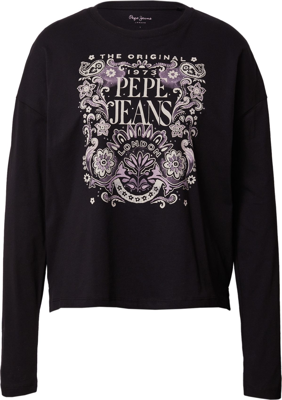 Pepe Jeans Tričko 'LULU' šeříková / černá