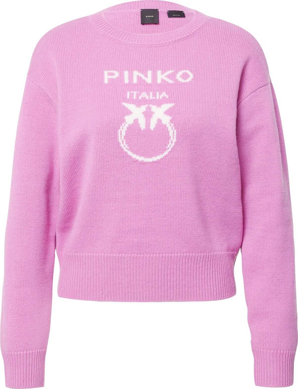 PINKO Svetr 'BURGOS MAGLIA' eosin / bílá