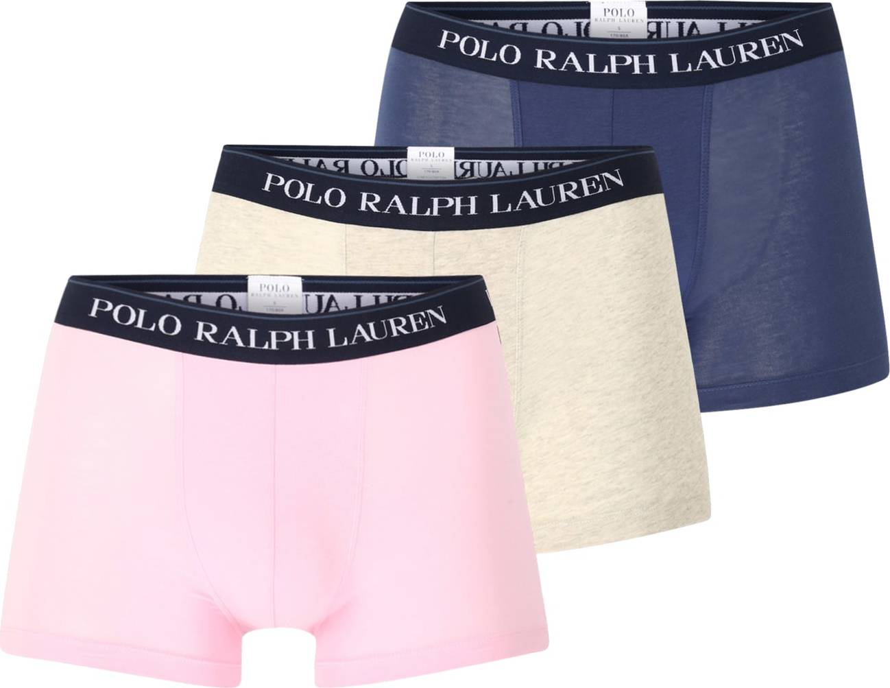 Polo Ralph Lauren Boxerky modrý melír / žlutý melír / růžová