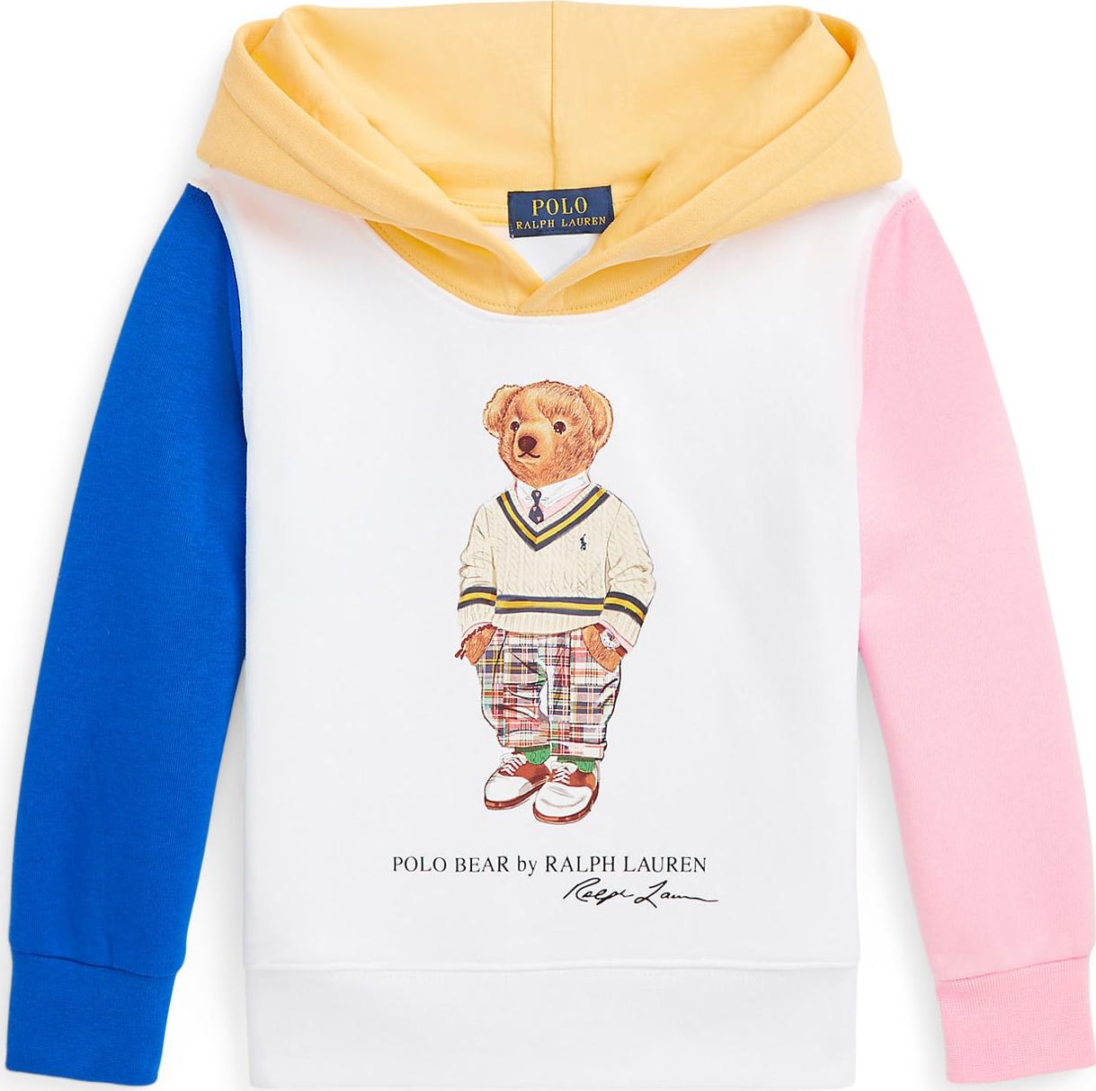 Polo Ralph Lauren Mikina modrá / světle žlutá / růžová / bílá