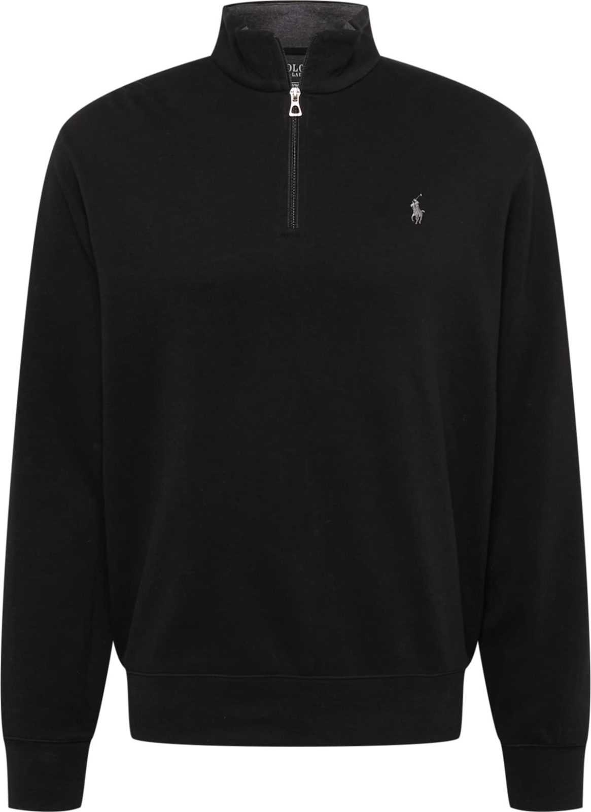 Polo Ralph Lauren Mikina stříbrně šedá / černá