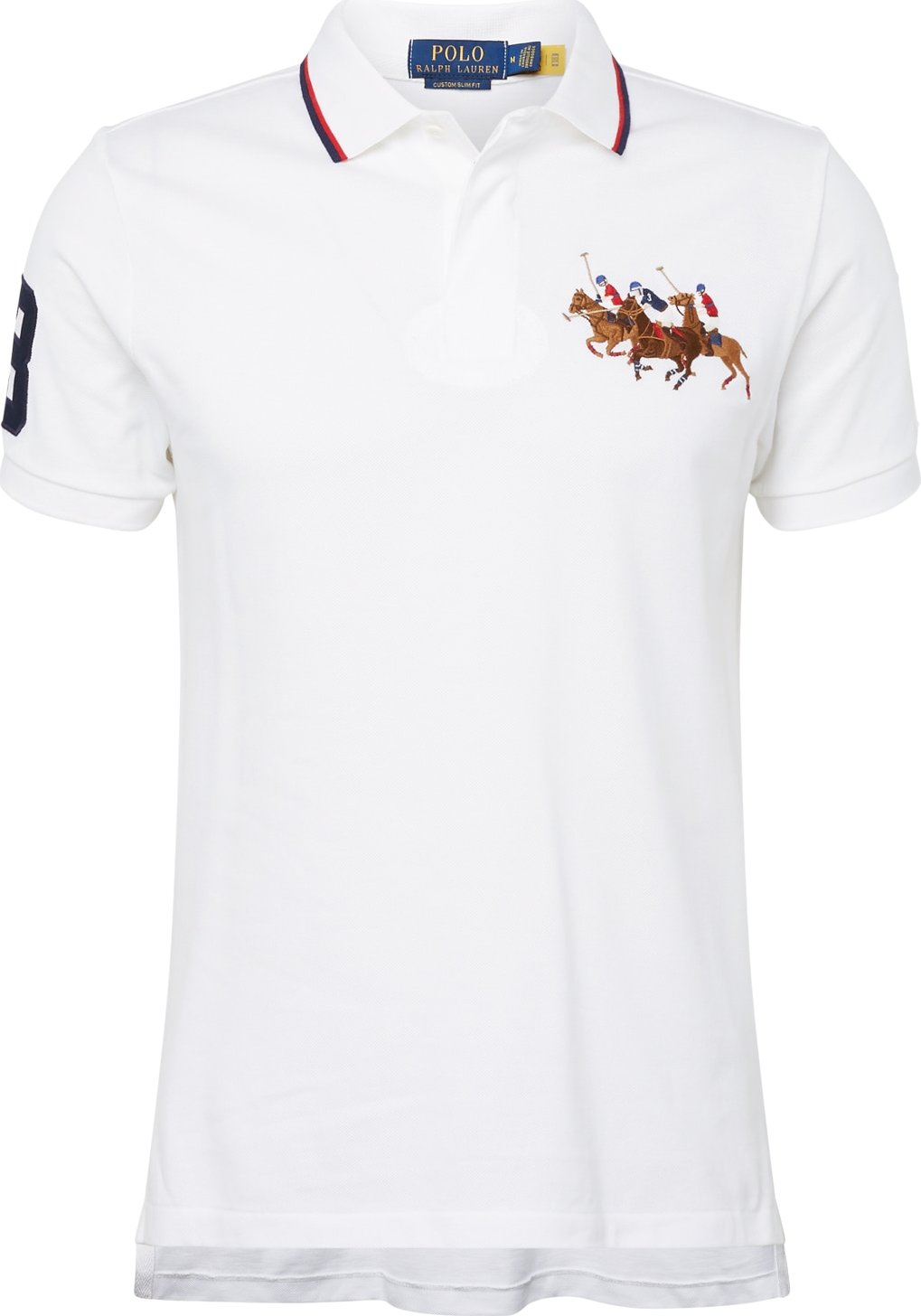 Polo Ralph Lauren Tričko námořnická modř / hnědá / červená / bílá