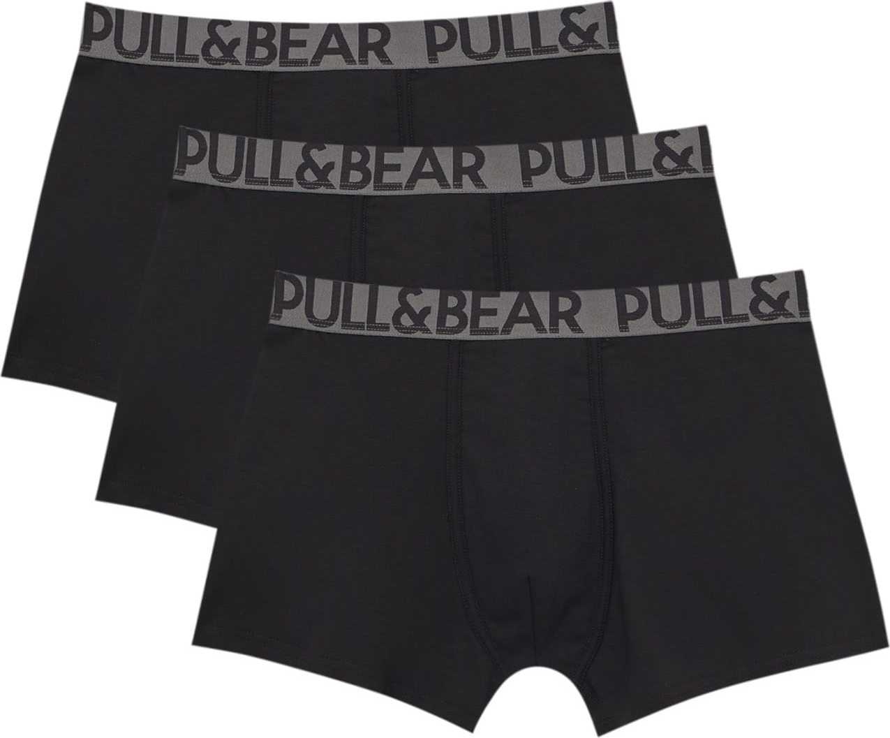 Pull&Bear Boxerky šedá / černá