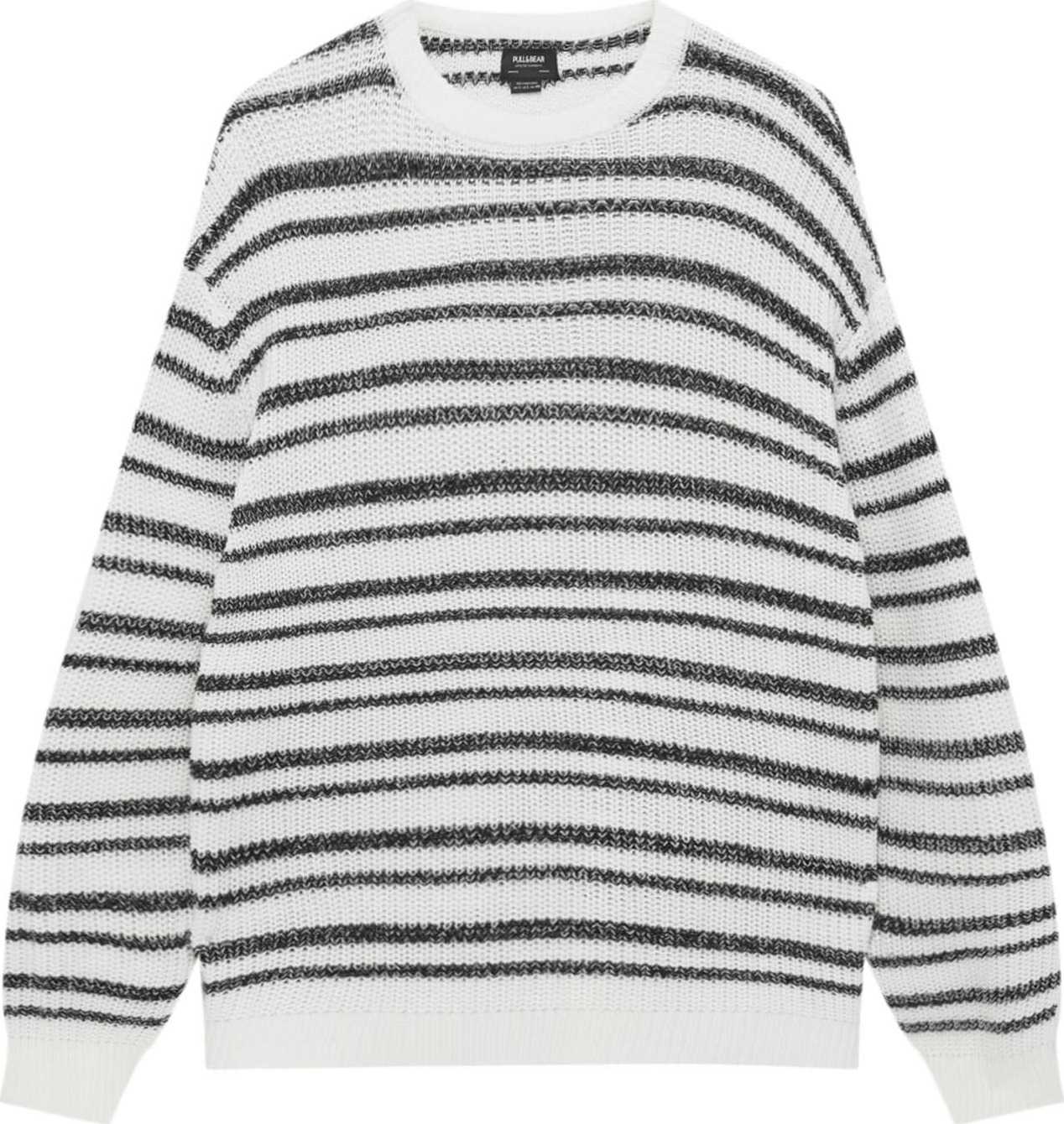 Pull&Bear Svetr černá / bílá