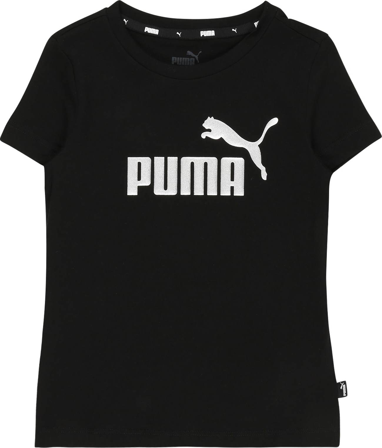 PUMA Tričko černá / bílá