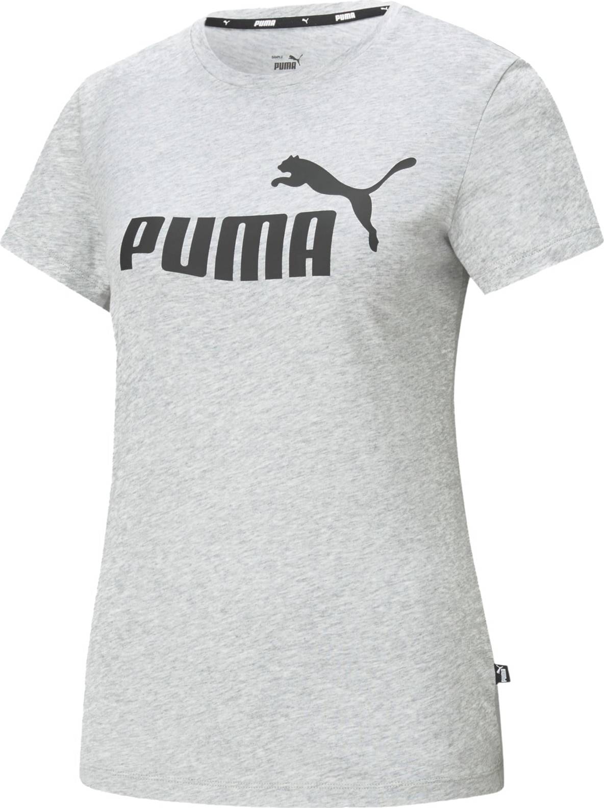 PUMA Tričko šedý melír / černá