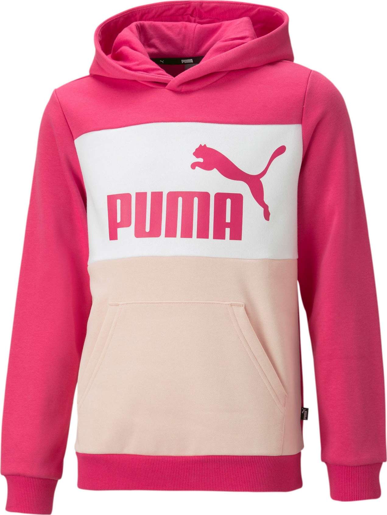 PUMA Mikina pastelově oranžová / pink / bílá