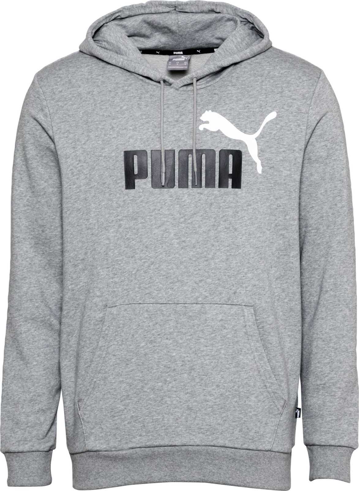 PUMA Sportovní mikina šedá / černá / bílá