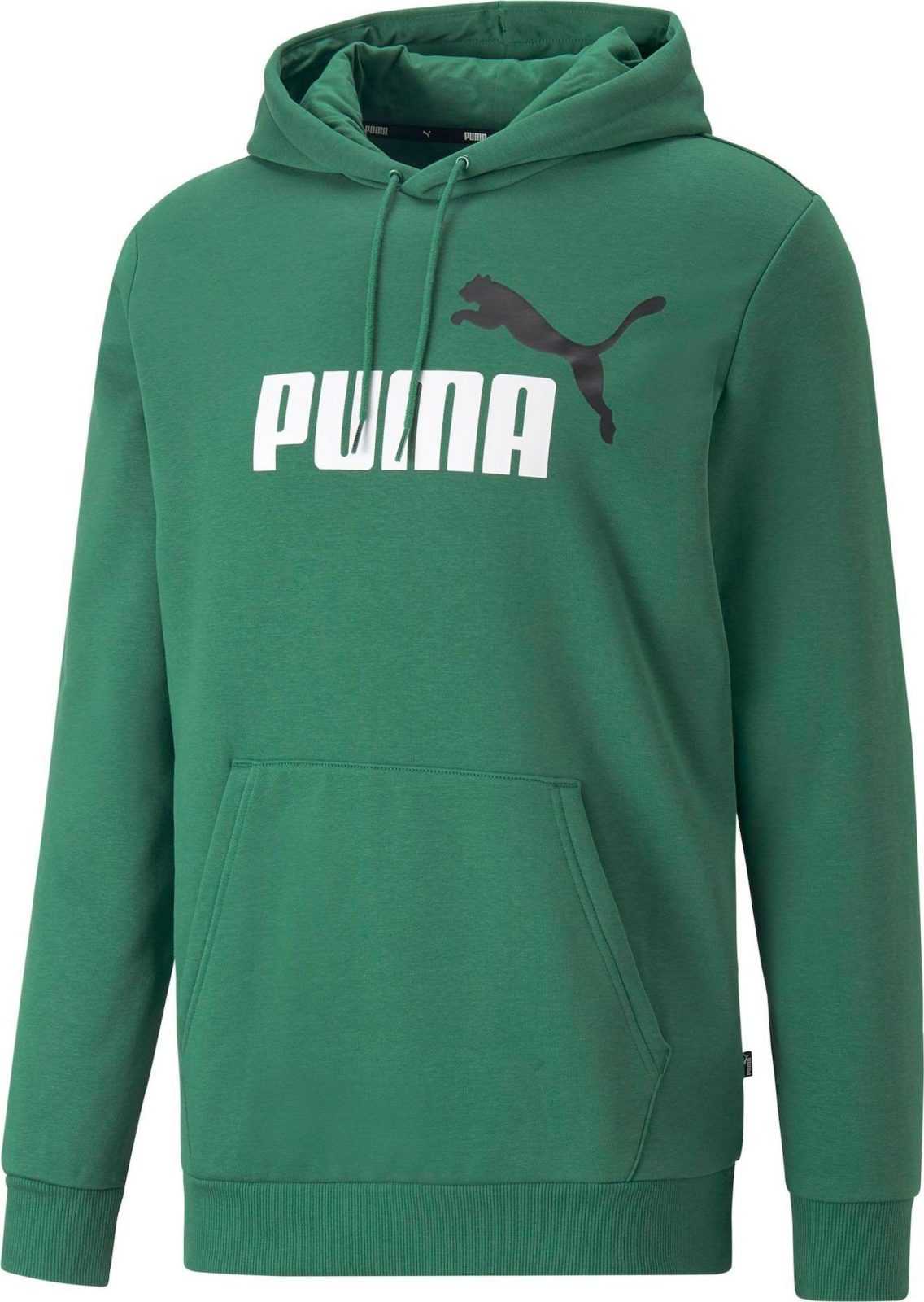 PUMA Sportovní mikina zelená / bílá