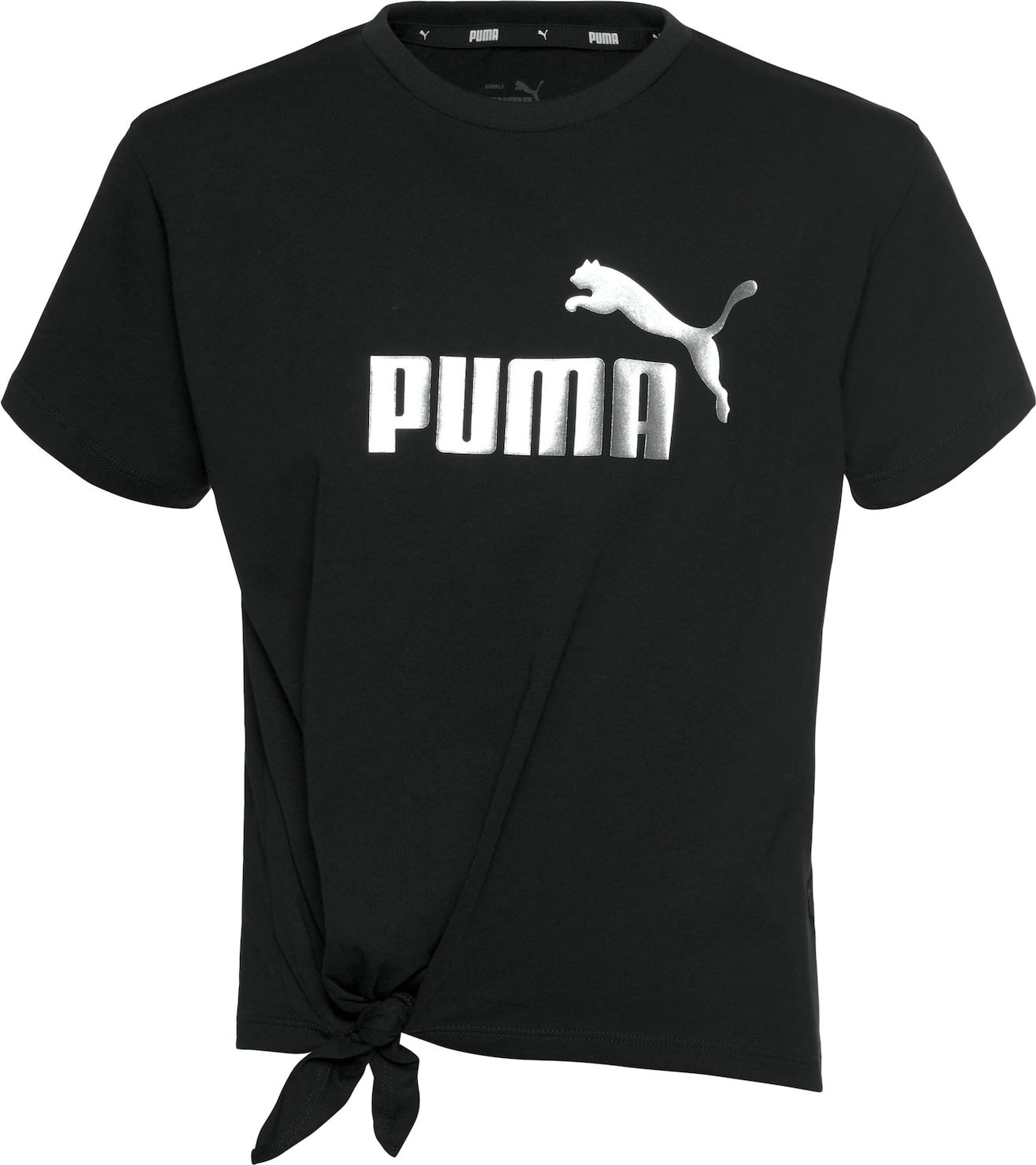 PUMA Tričko černá / bílá