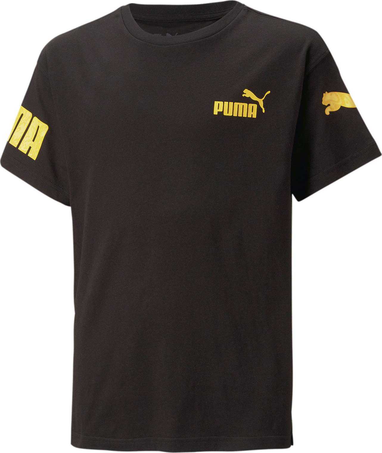 PUMA Tričko 'POWER' zlatě žlutá / černá