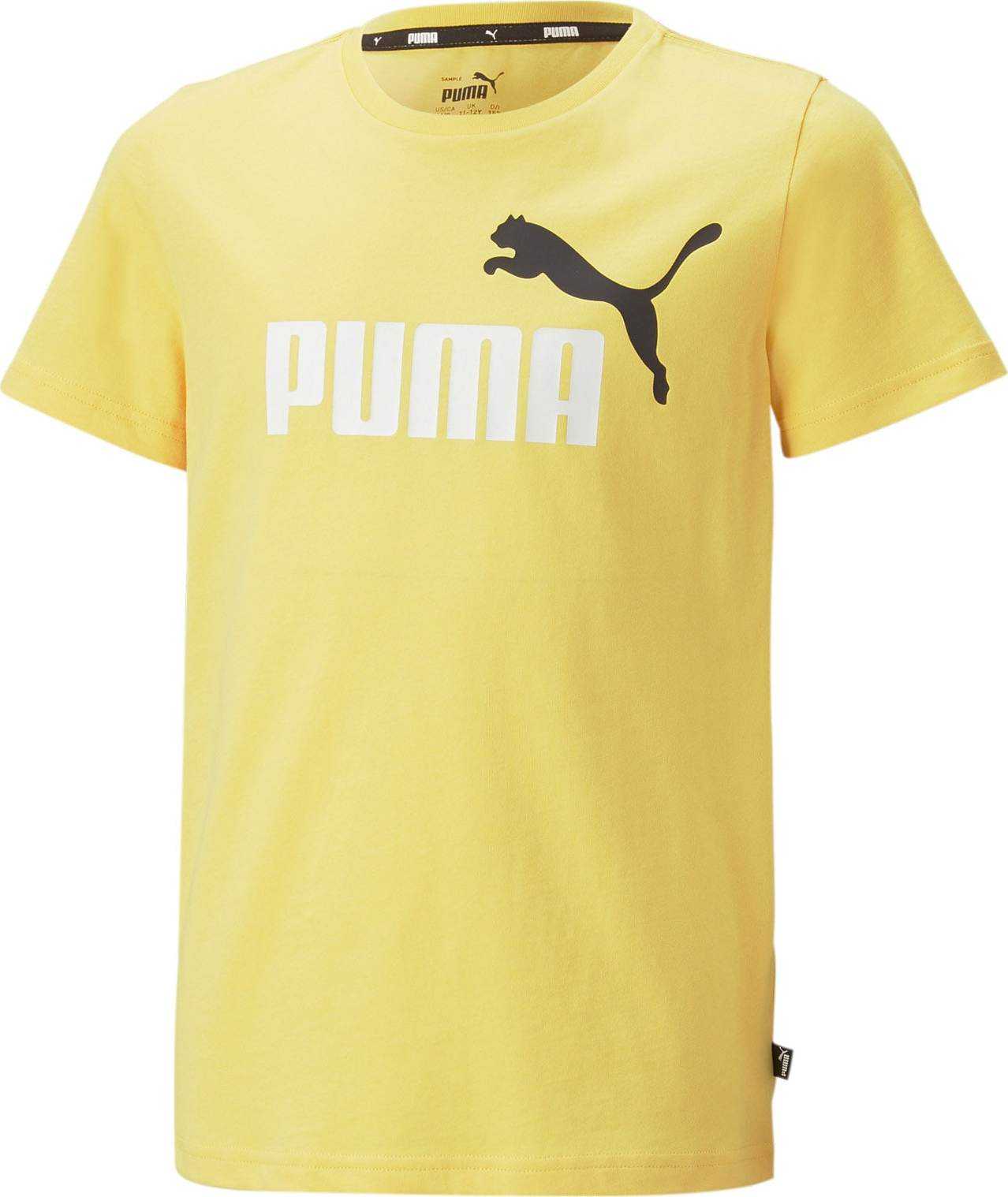 PUMA Tričko žlutá / černá / bílá