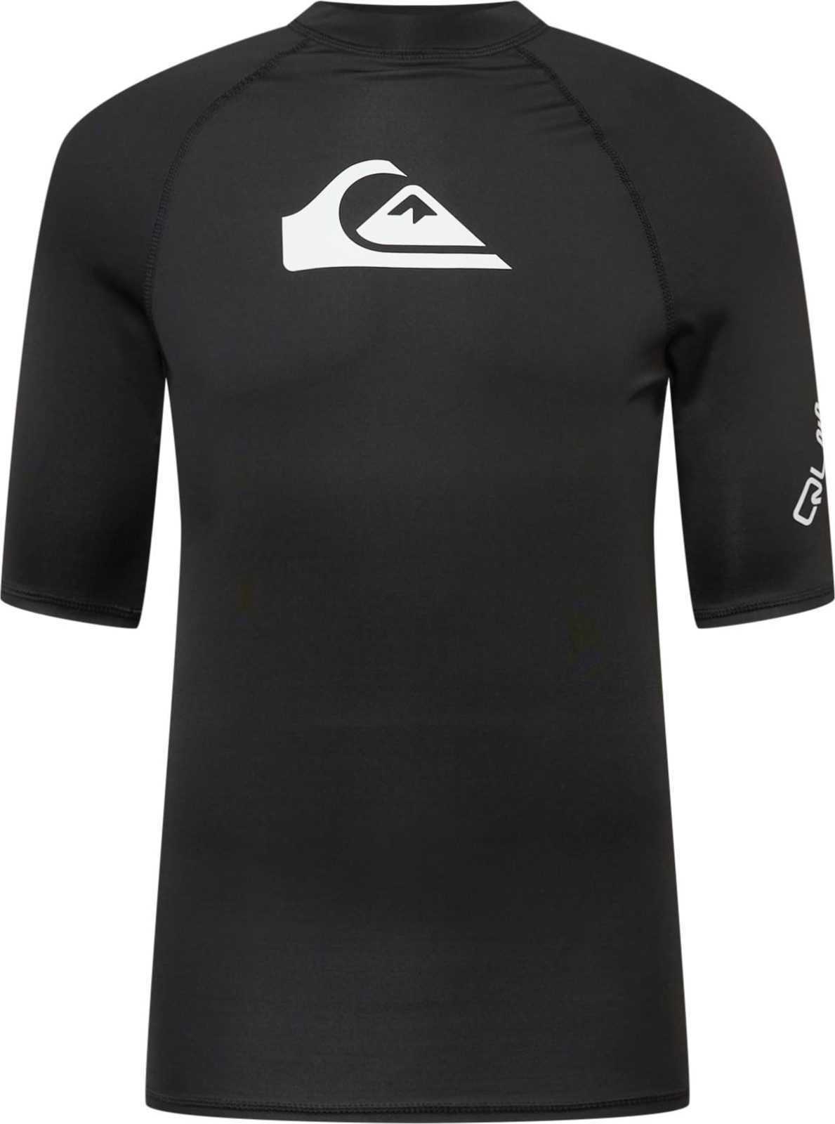 QUIKSILVER Funkční tričko 'ALL TIME' černá / bílá