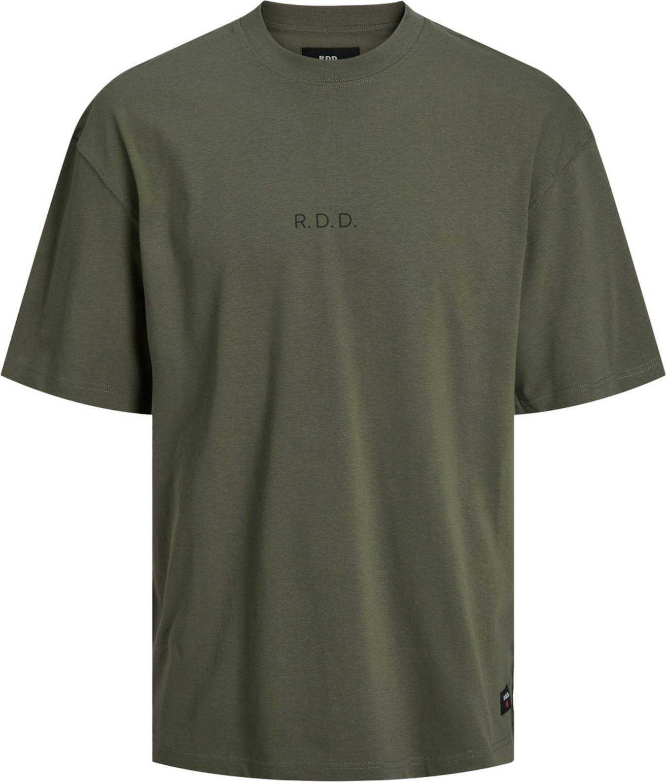 R.D.D. ROYAL DENIM DIVISION Tričko khaki / černá