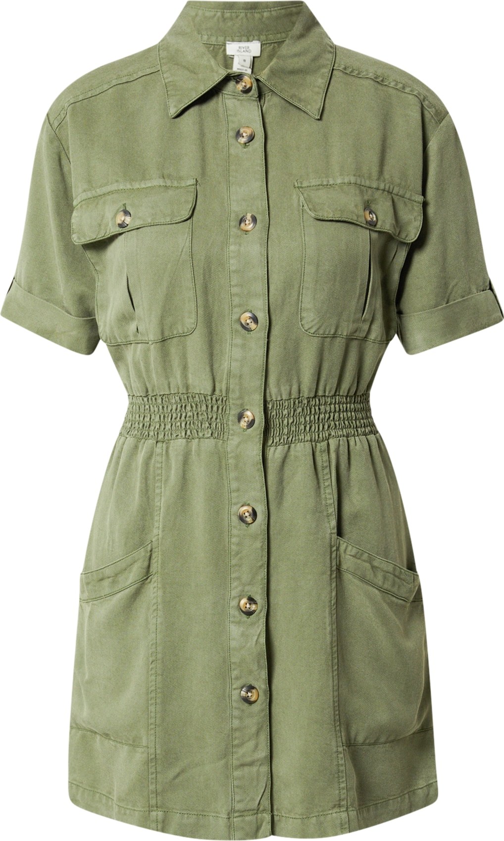 River Island Košilové šaty 'WYATT' khaki