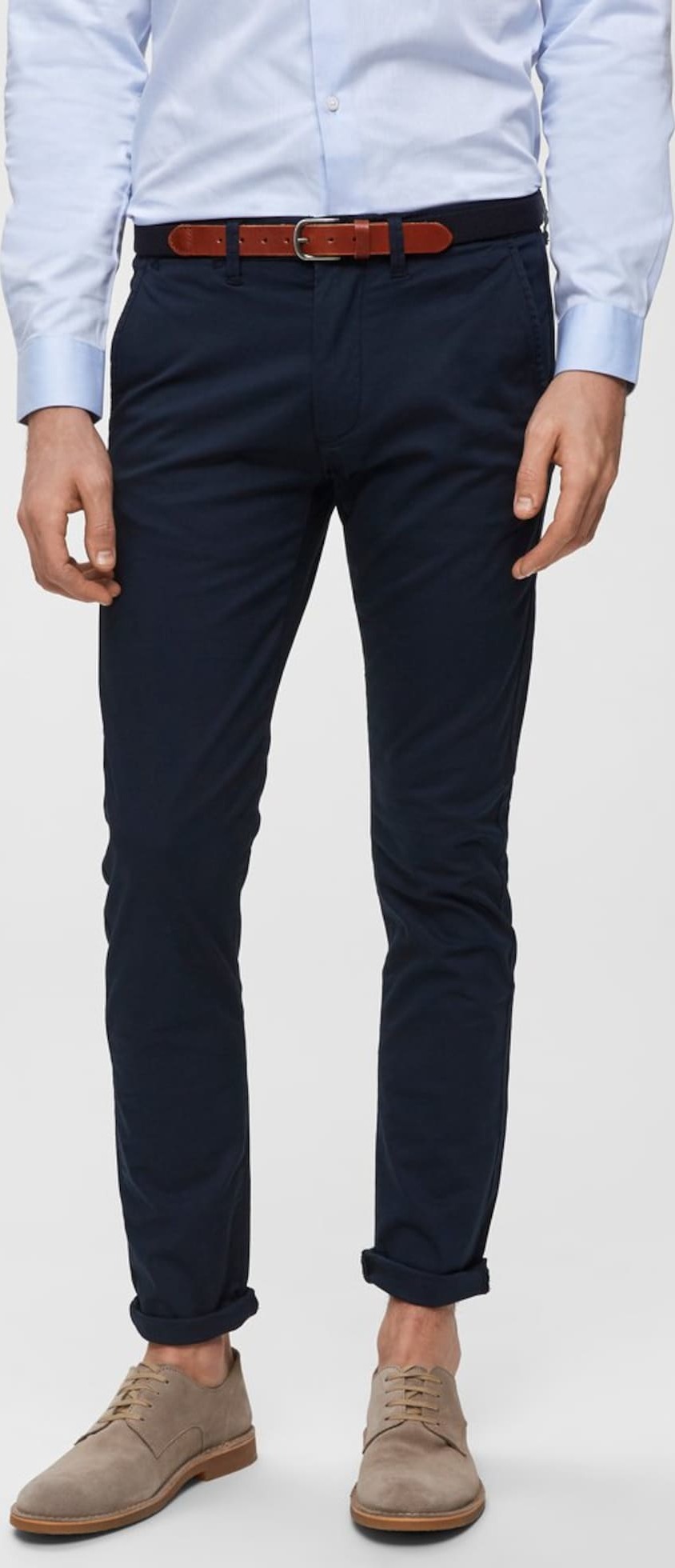 SELECTED HOMME Chino kalhoty 'SHHYARD SLIM FIT' námořnická modř