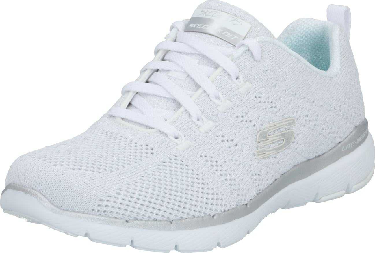 SKECHERS Tenisky stříbrná / offwhite