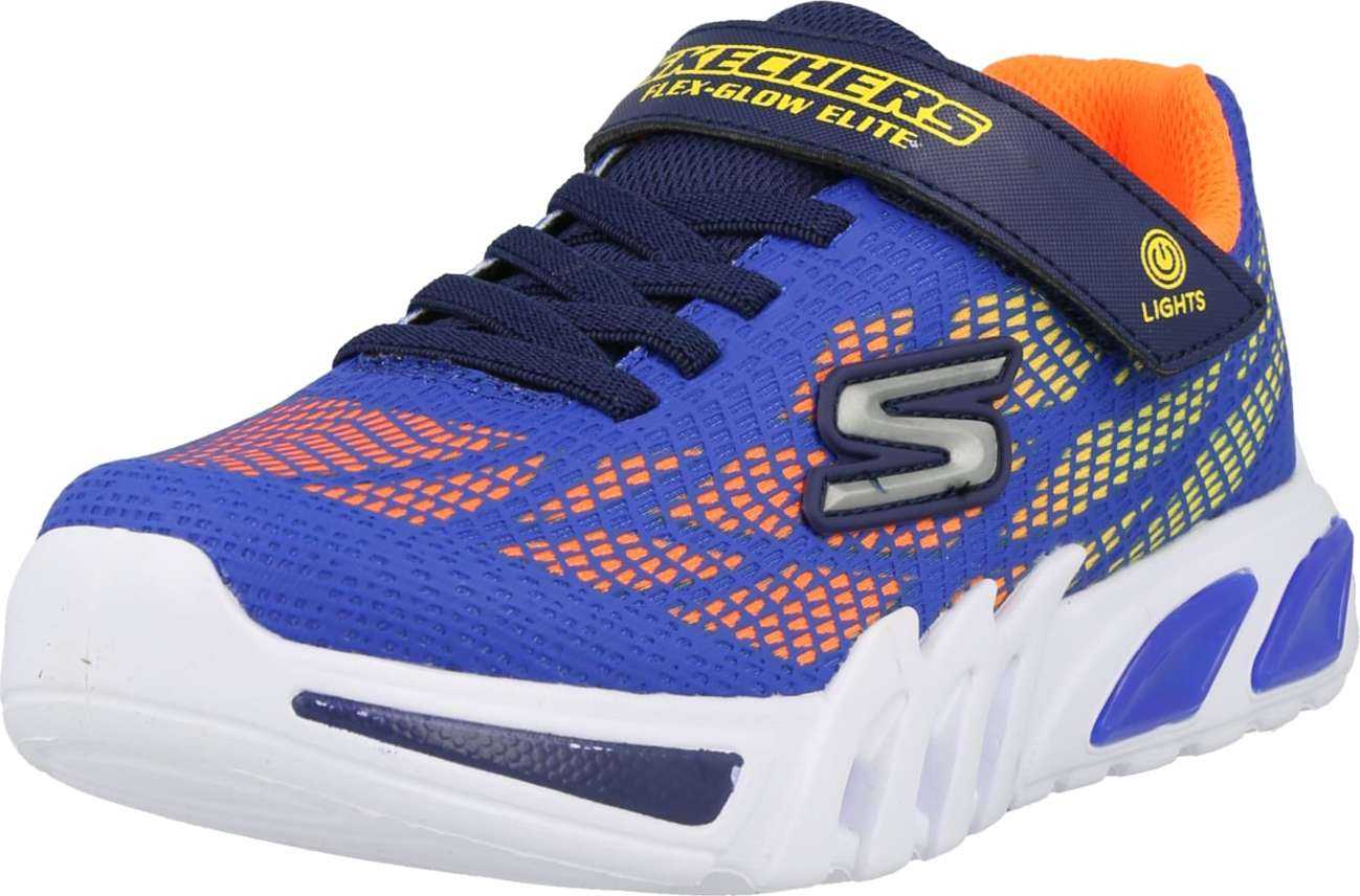 SKECHERS Tenisky námořnická modř / šedá / fialkově modrá / oranžová