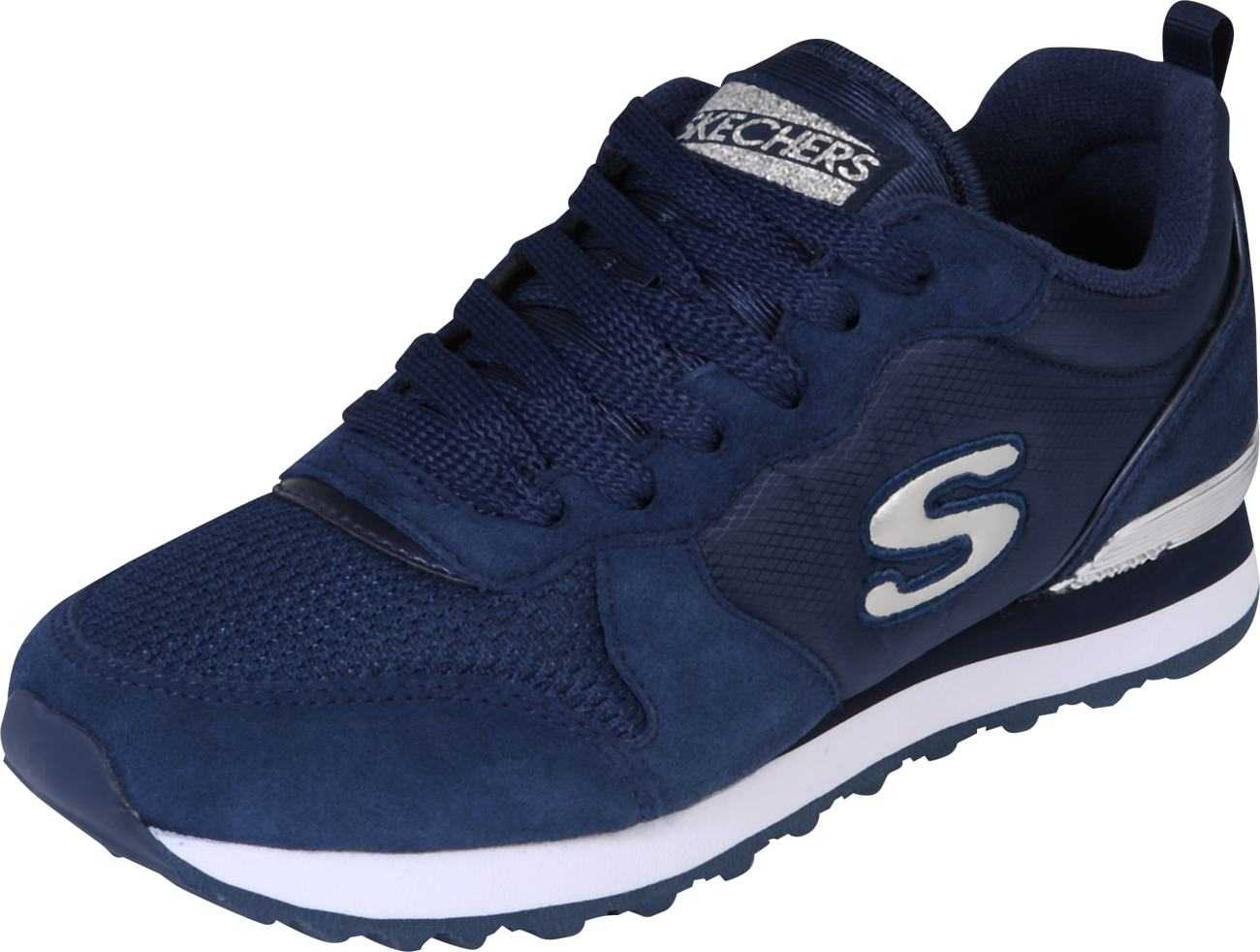 SKECHERS Tenisky námořnická modř / přírodní bílá