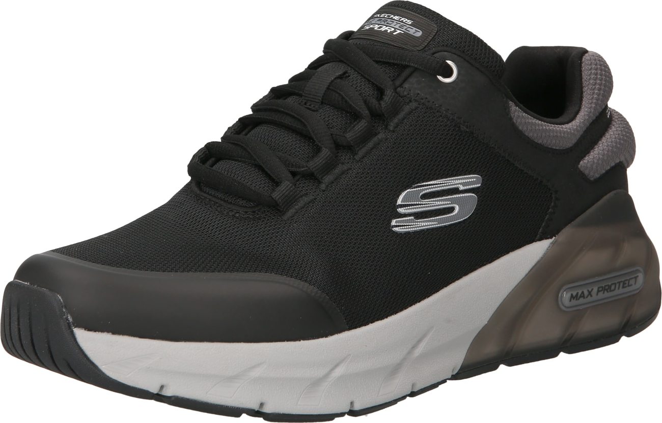 SKECHERS Tenisky šedá / tmavě šedá / černá