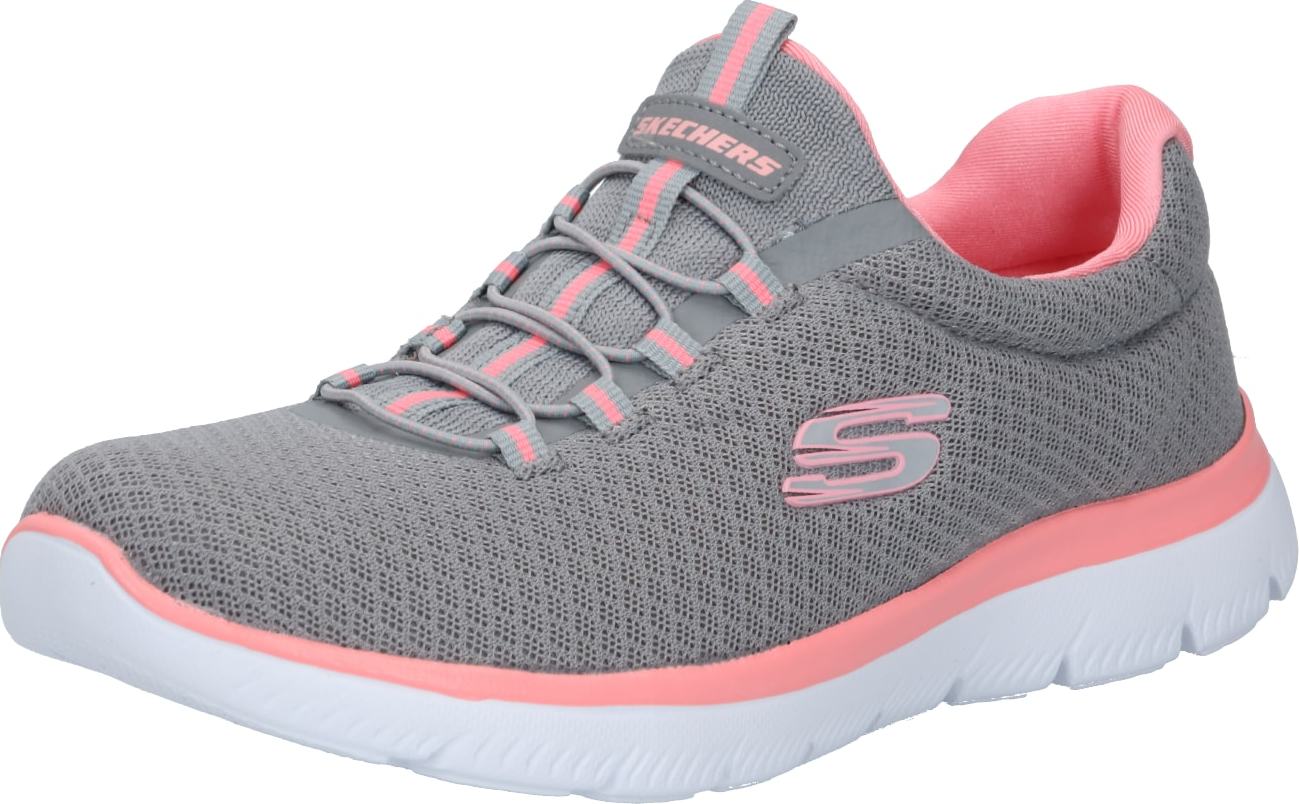 SKECHERS Slip on boty 'Summits' šedá / světle růžová