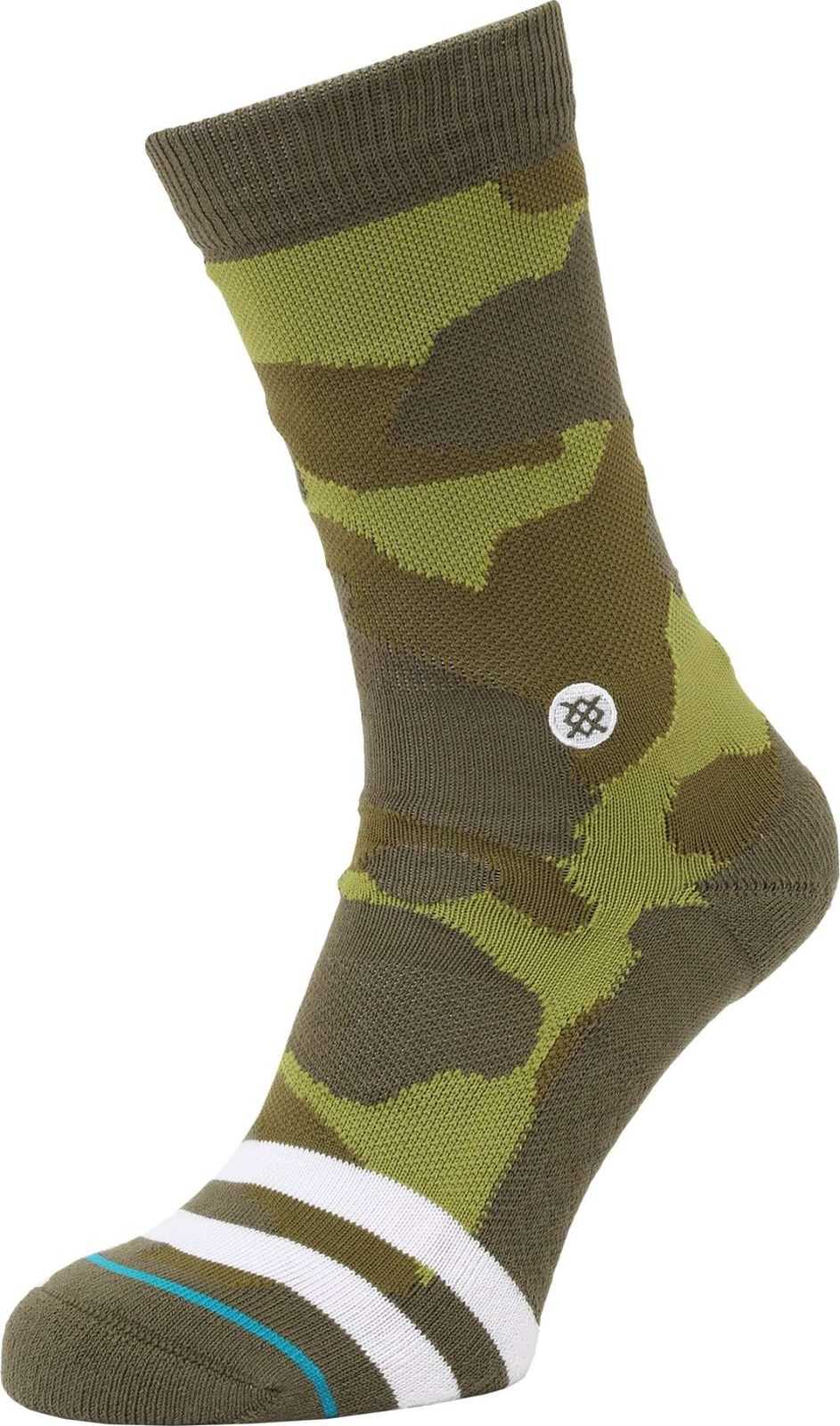 Stance Sportovní ponožky khaki / jablko