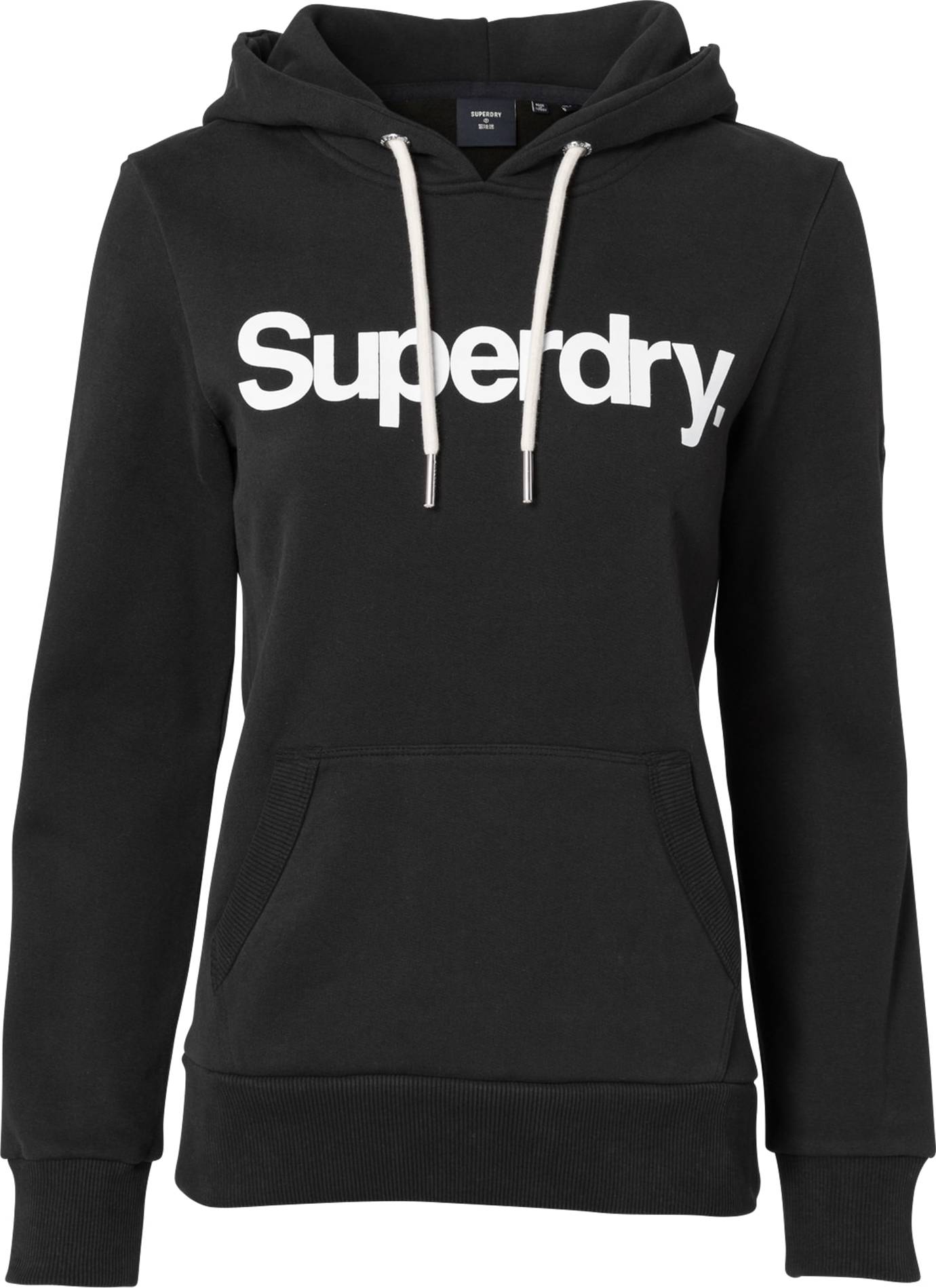 Superdry Mikina černá / bílá