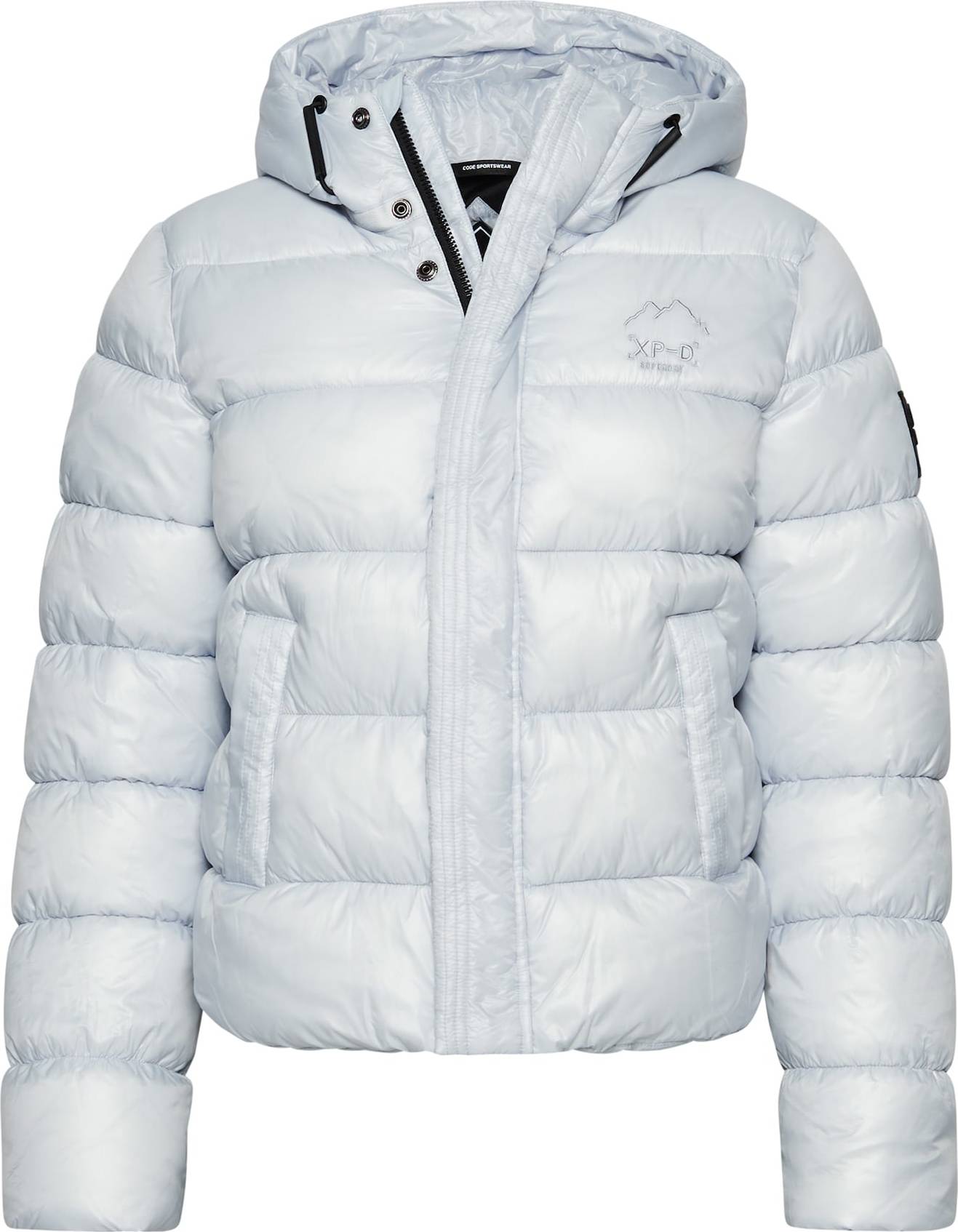 Superdry Zimní bunda světle šedá / černá / offwhite