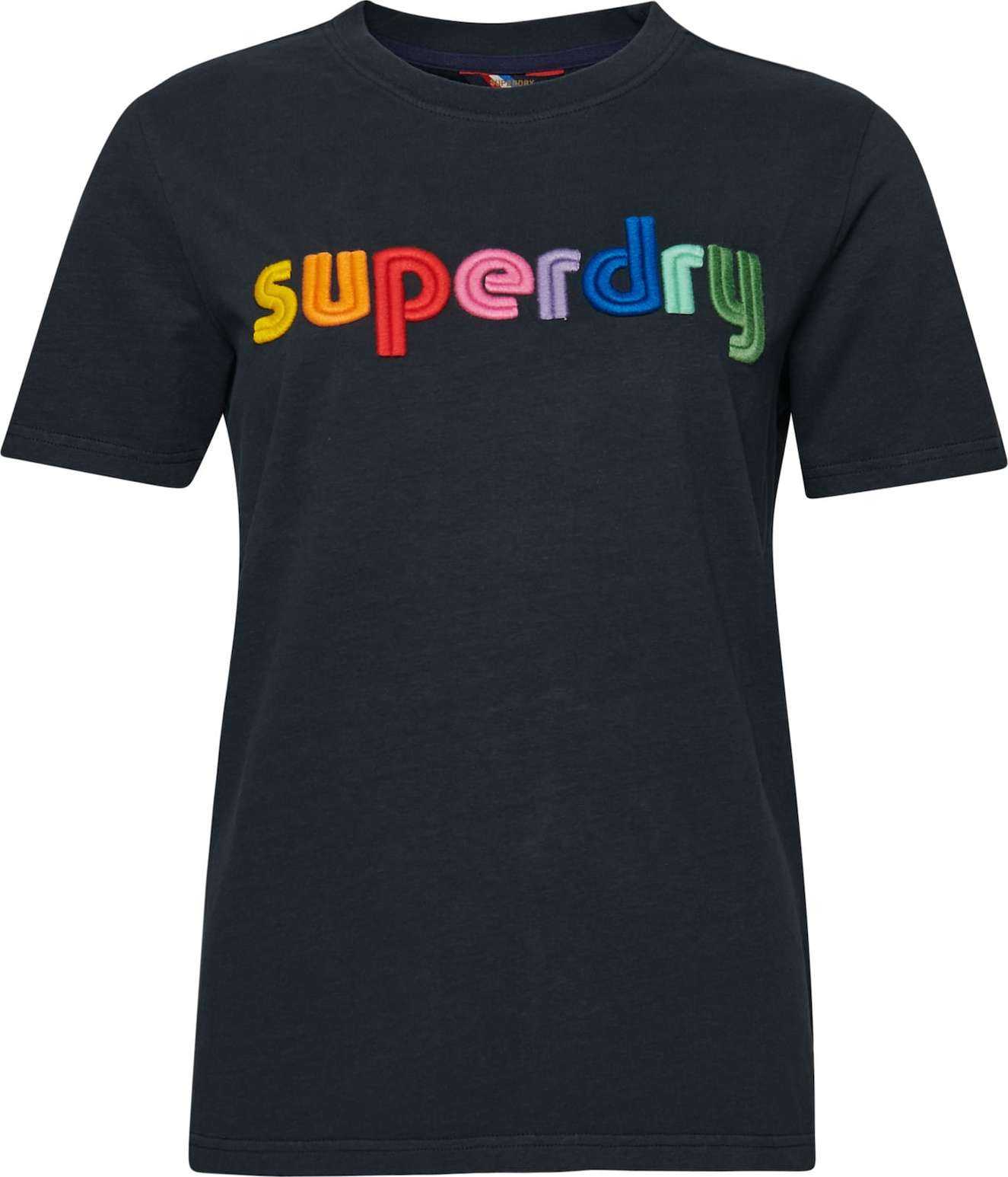 Superdry Tričko námořnická modř / mix barev