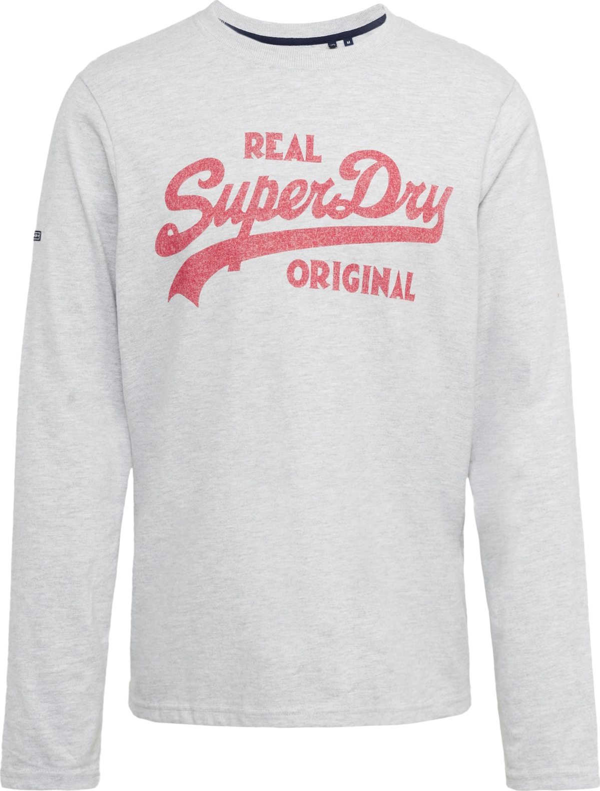 Superdry Tričko šedý melír / melounová