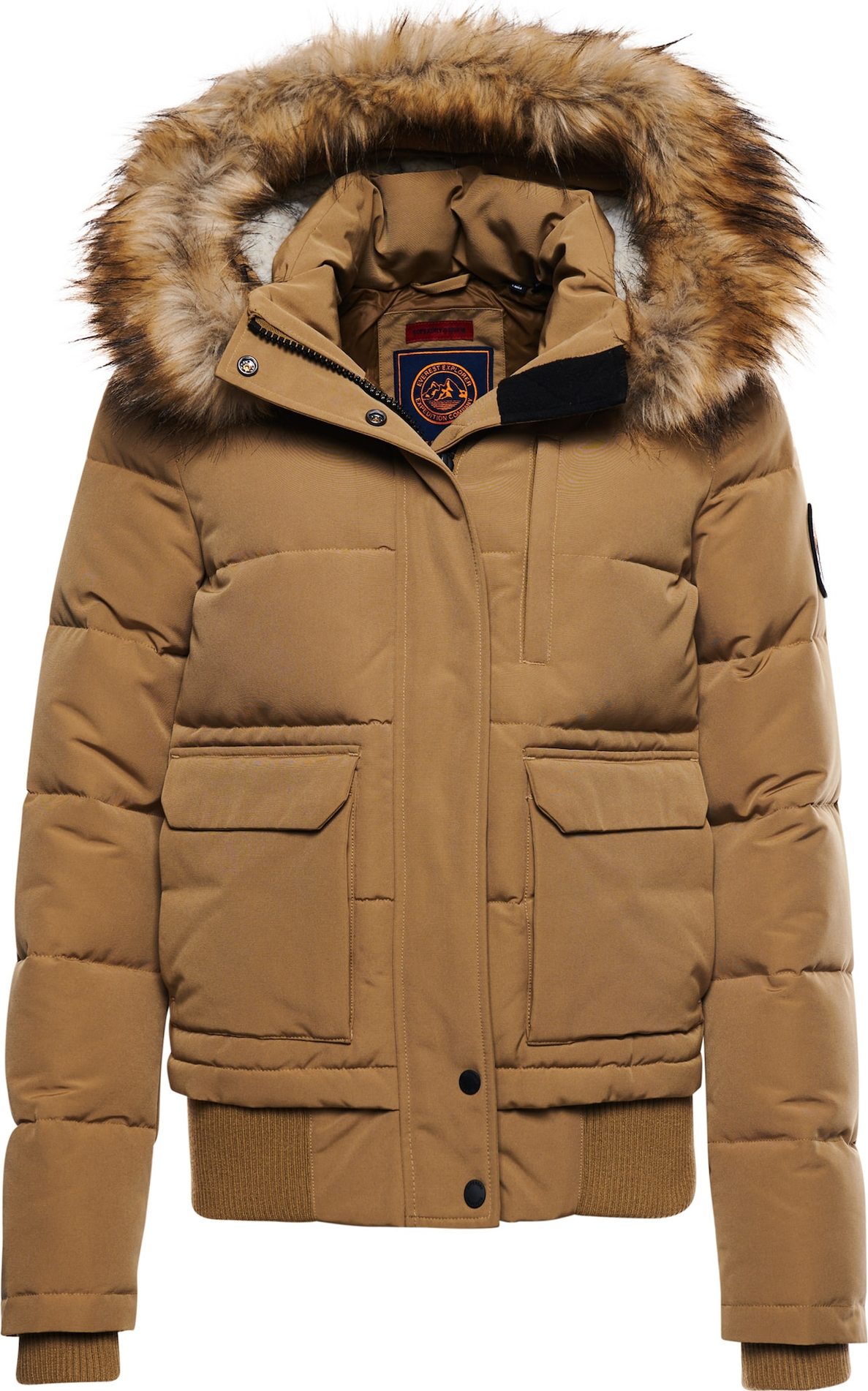 Superdry Zimní bunda 'EVEREST BOMBER' velbloudí