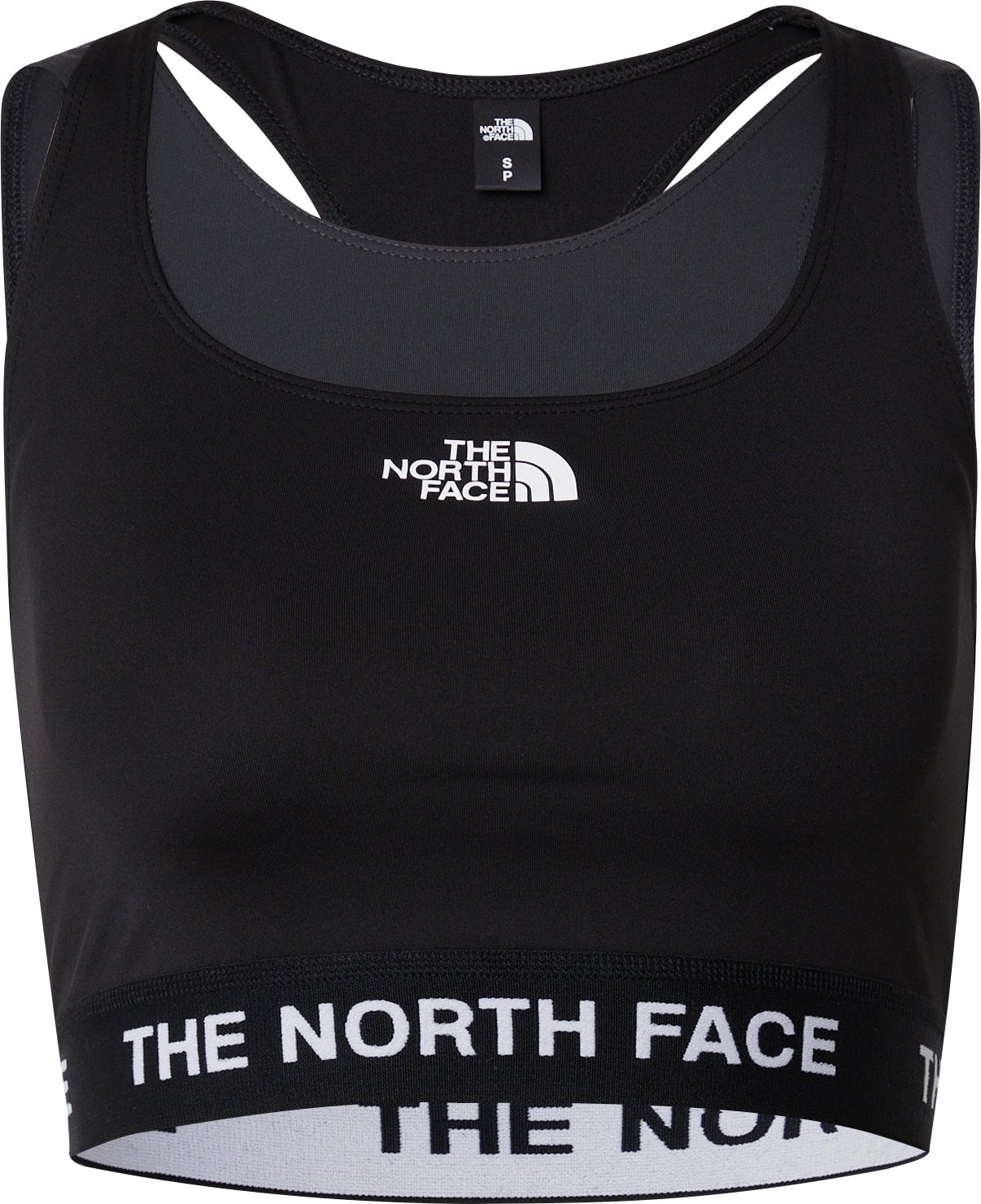 THE NORTH FACE Sportovní podprsenka kámen / černá / bílá